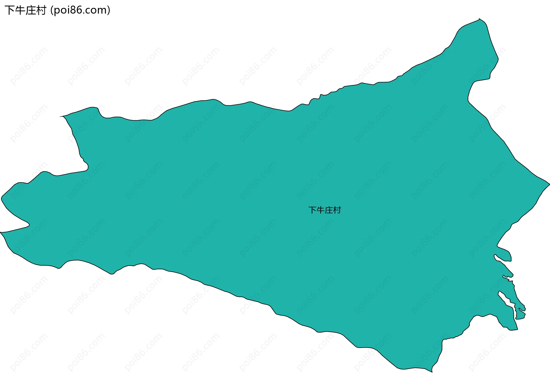 下牛庄村边界地图