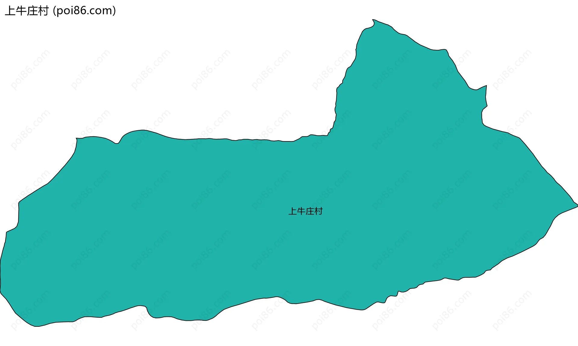 上牛庄村边界地图