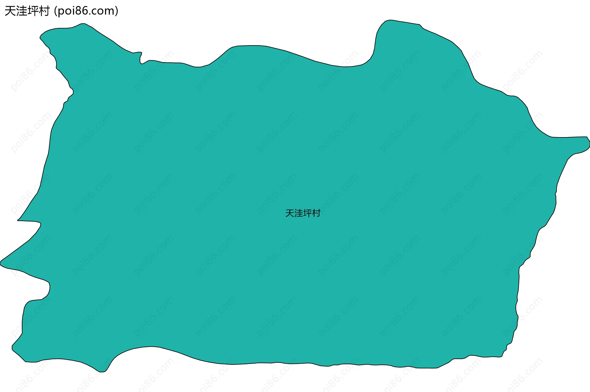 天洼坪村边界地图