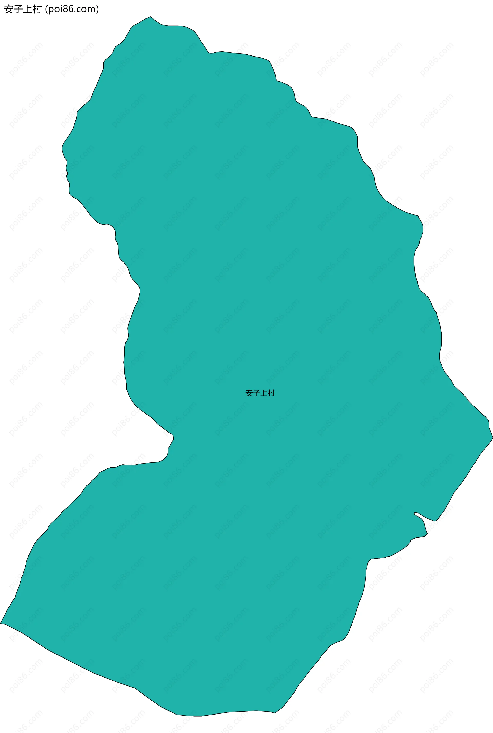 安子上村边界地图