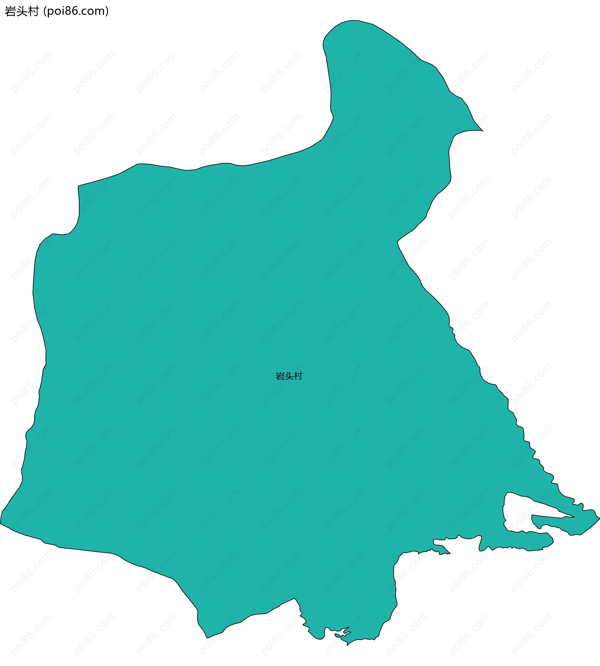 岩头村边界地图