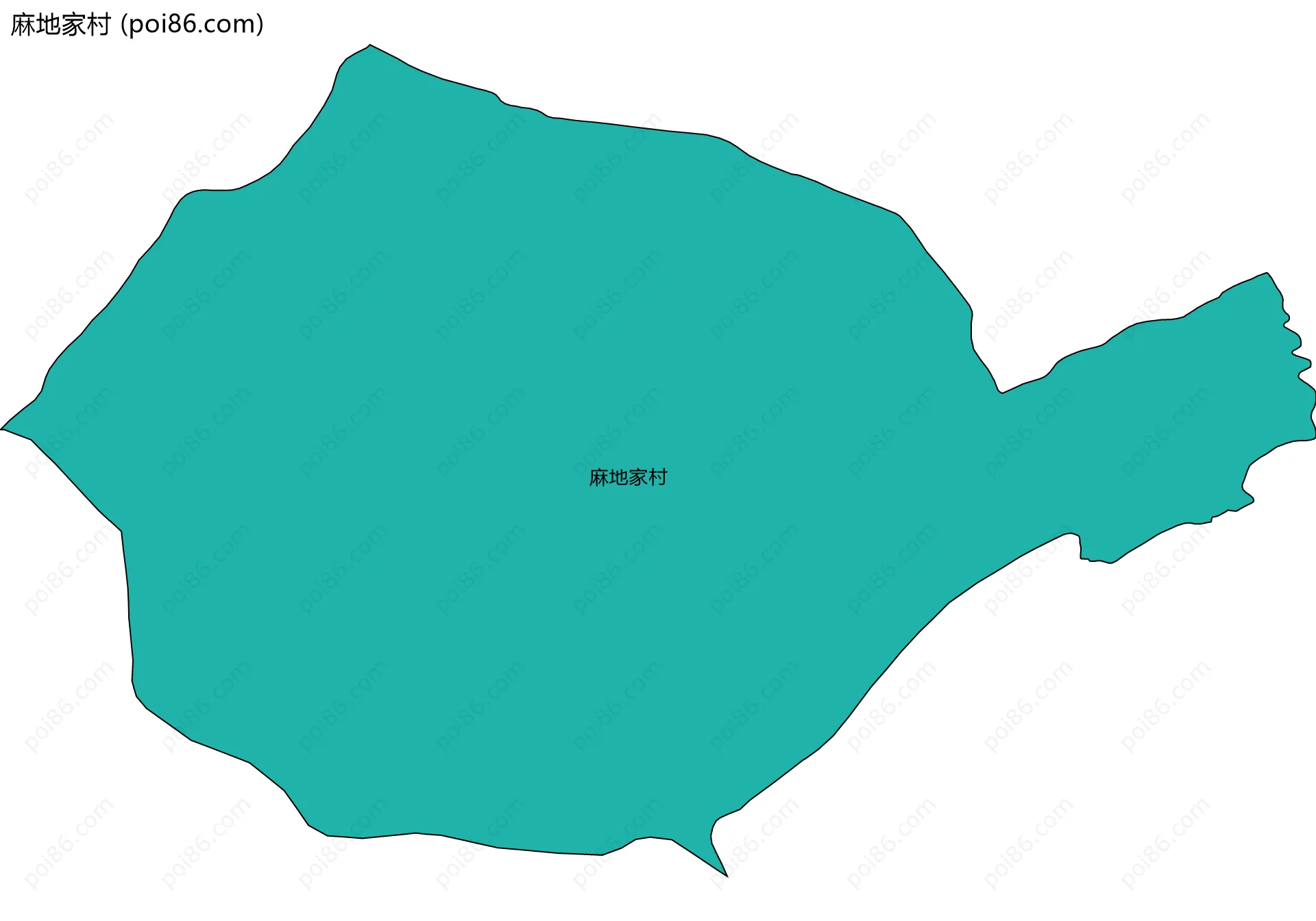 麻地家村边界地图