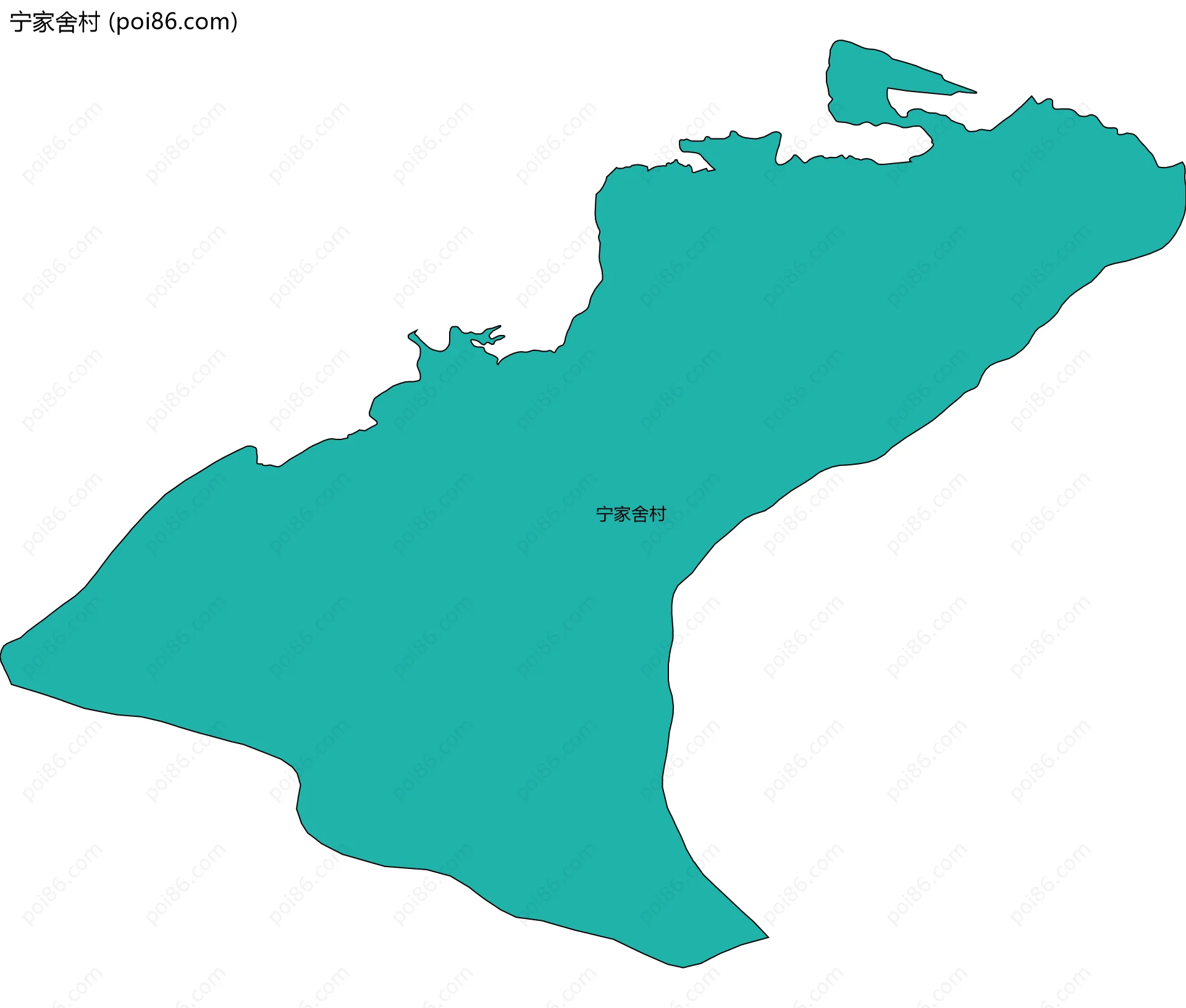 宁家舍村边界地图