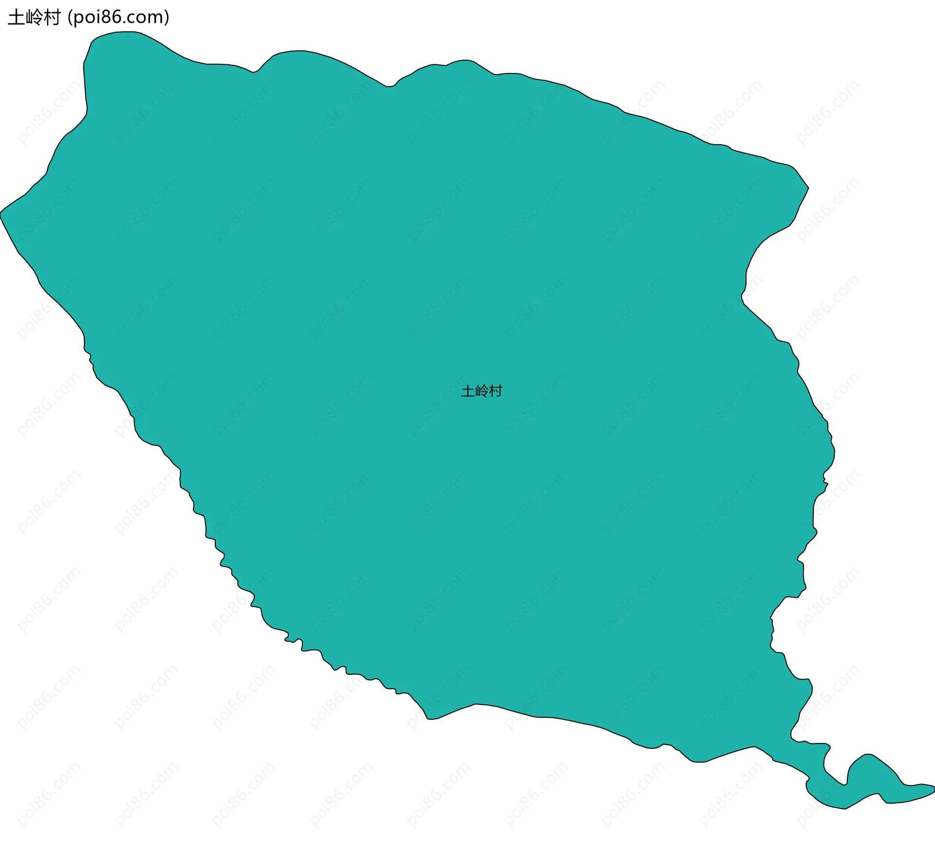 土岭村边界地图