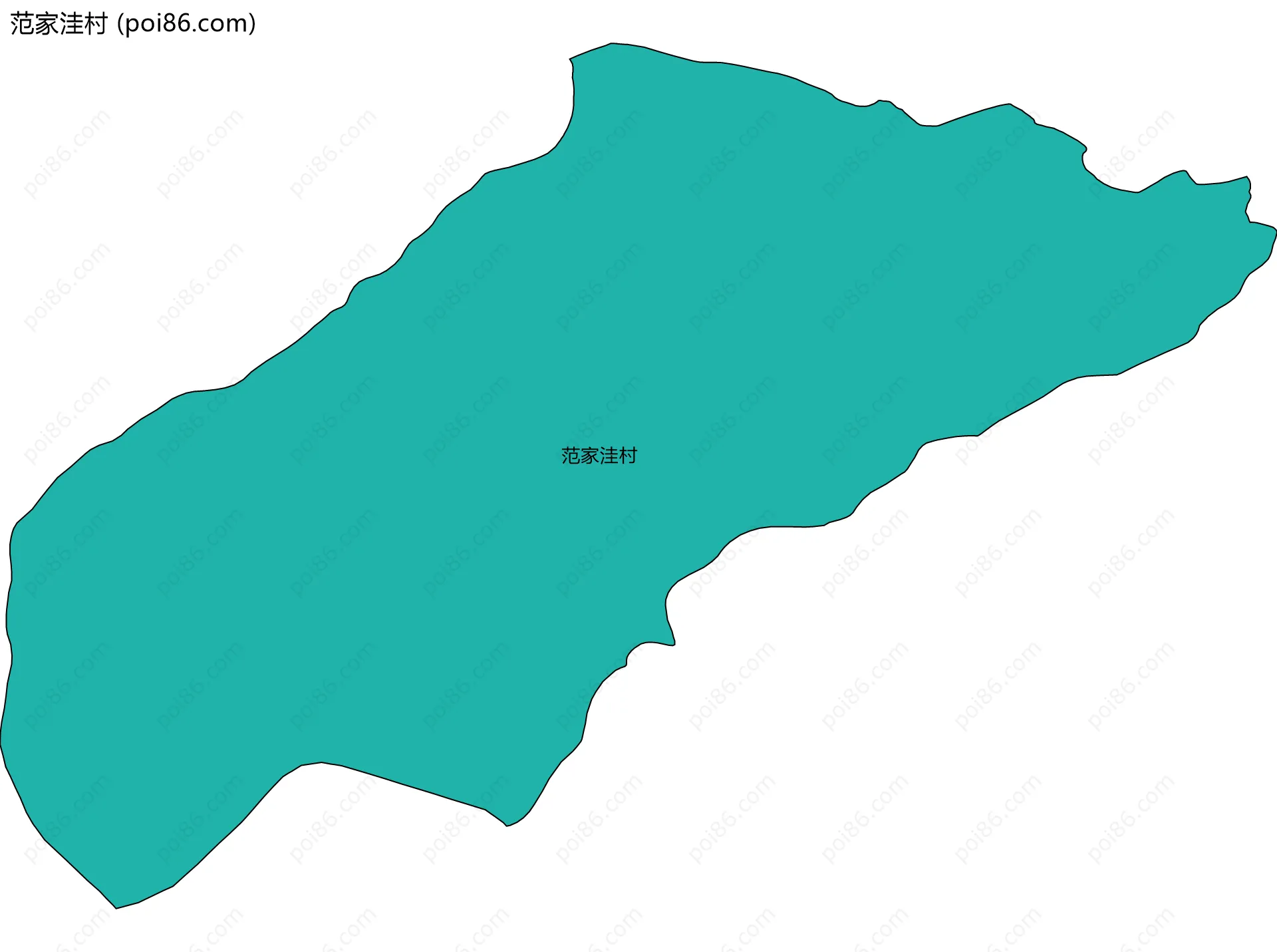 范家洼村边界地图
