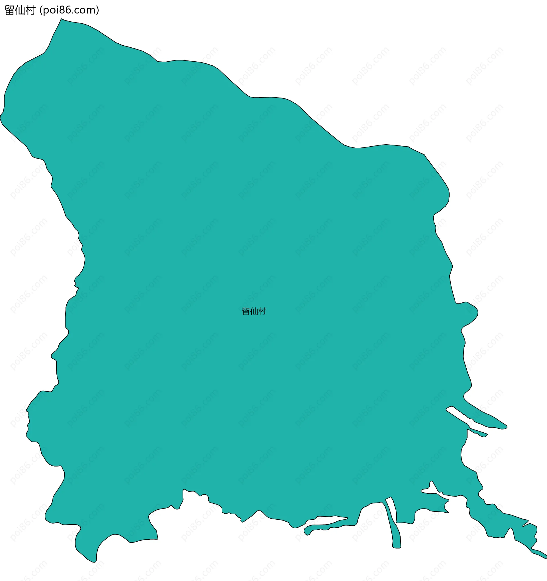 留仙村边界地图