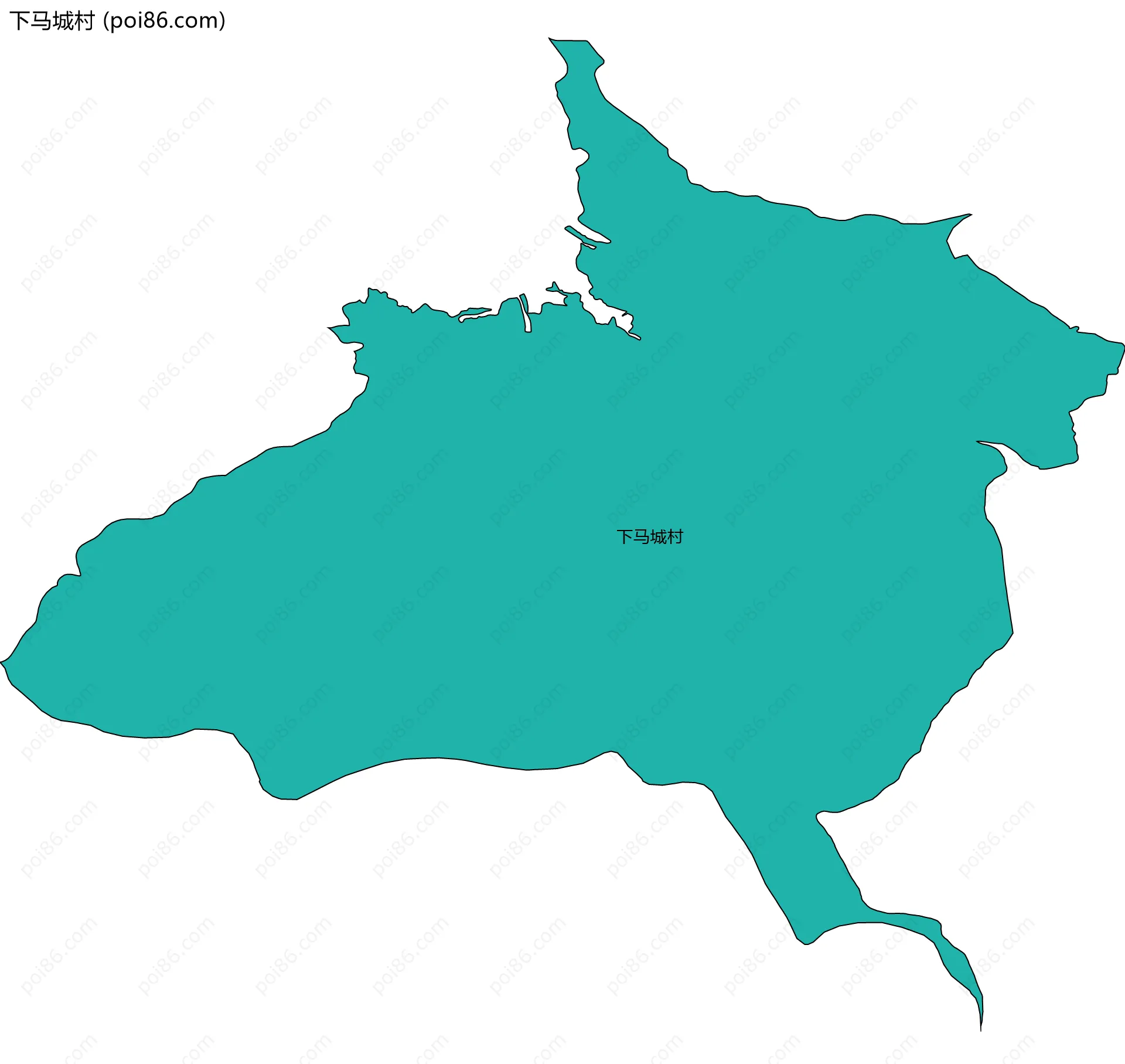 下马城村边界地图