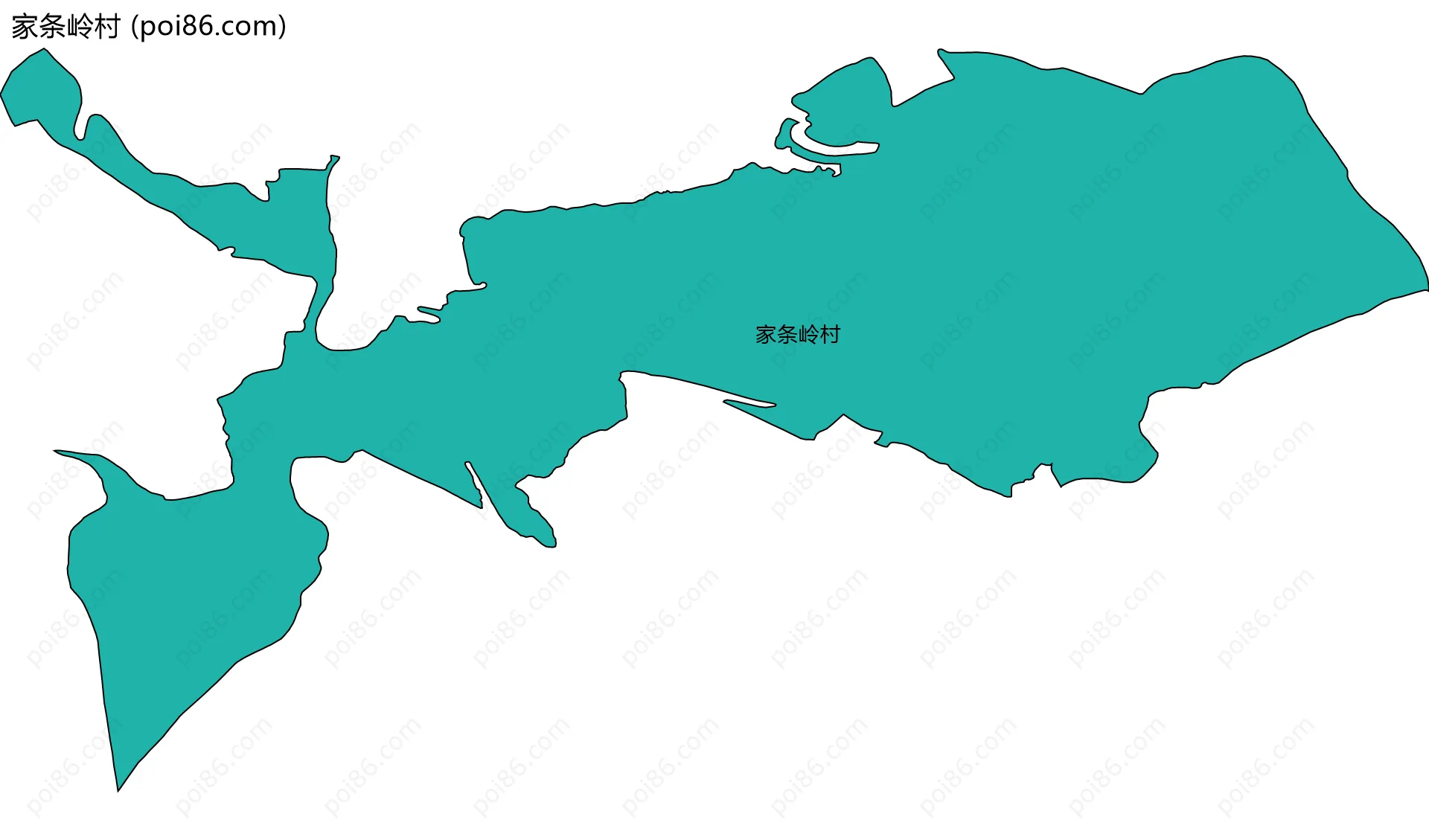 家条岭村边界地图