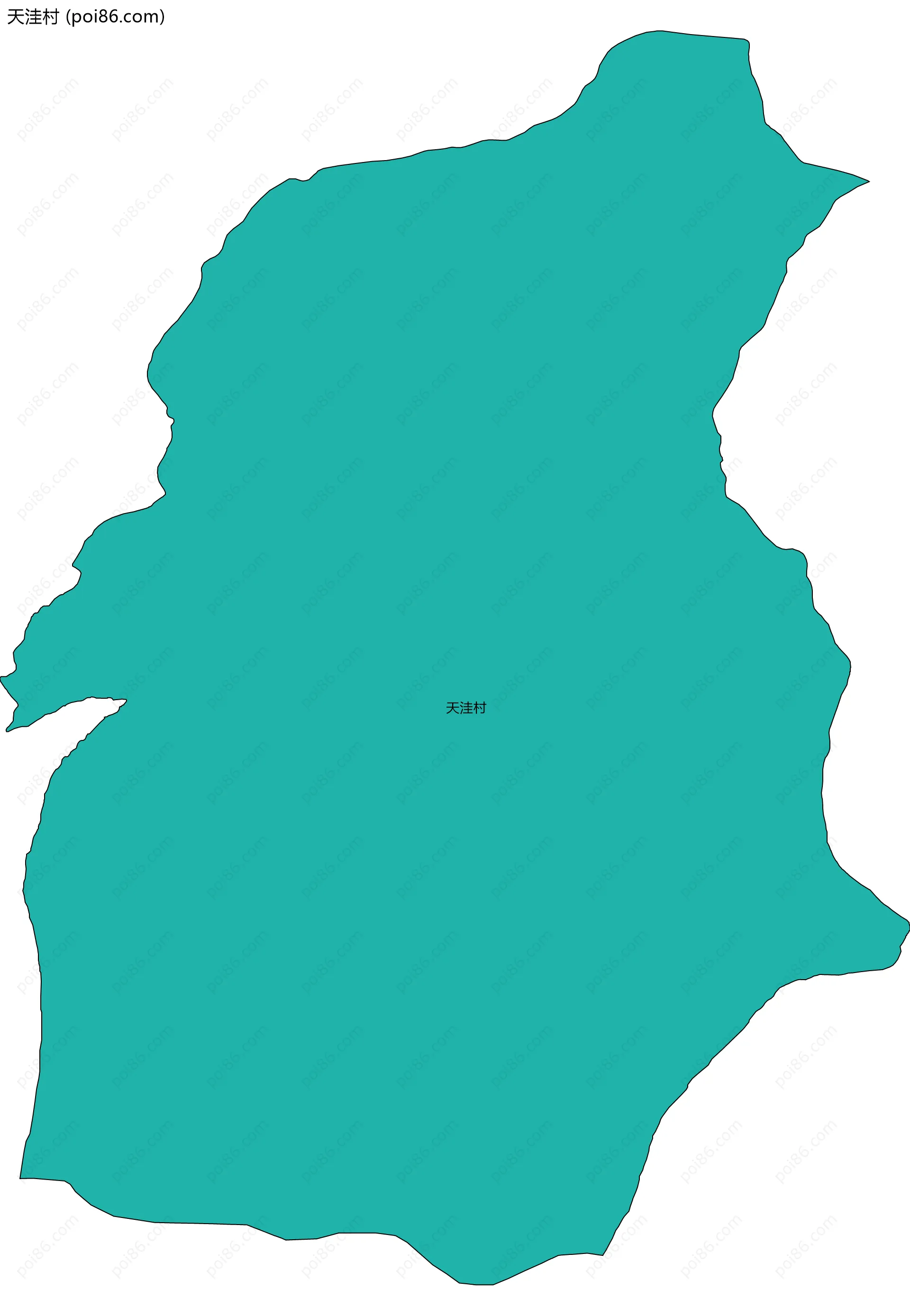 天洼村边界地图