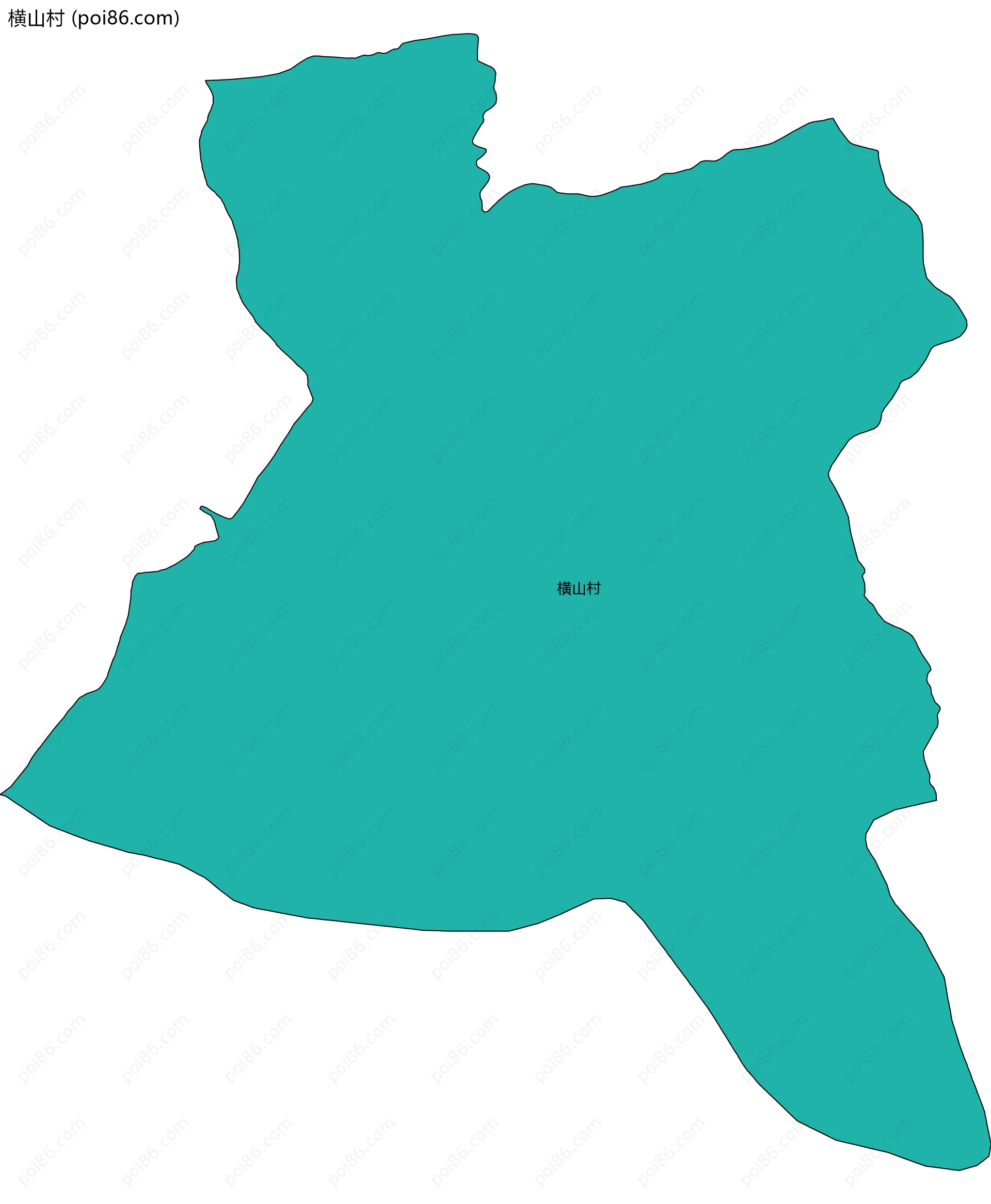 横山村边界地图