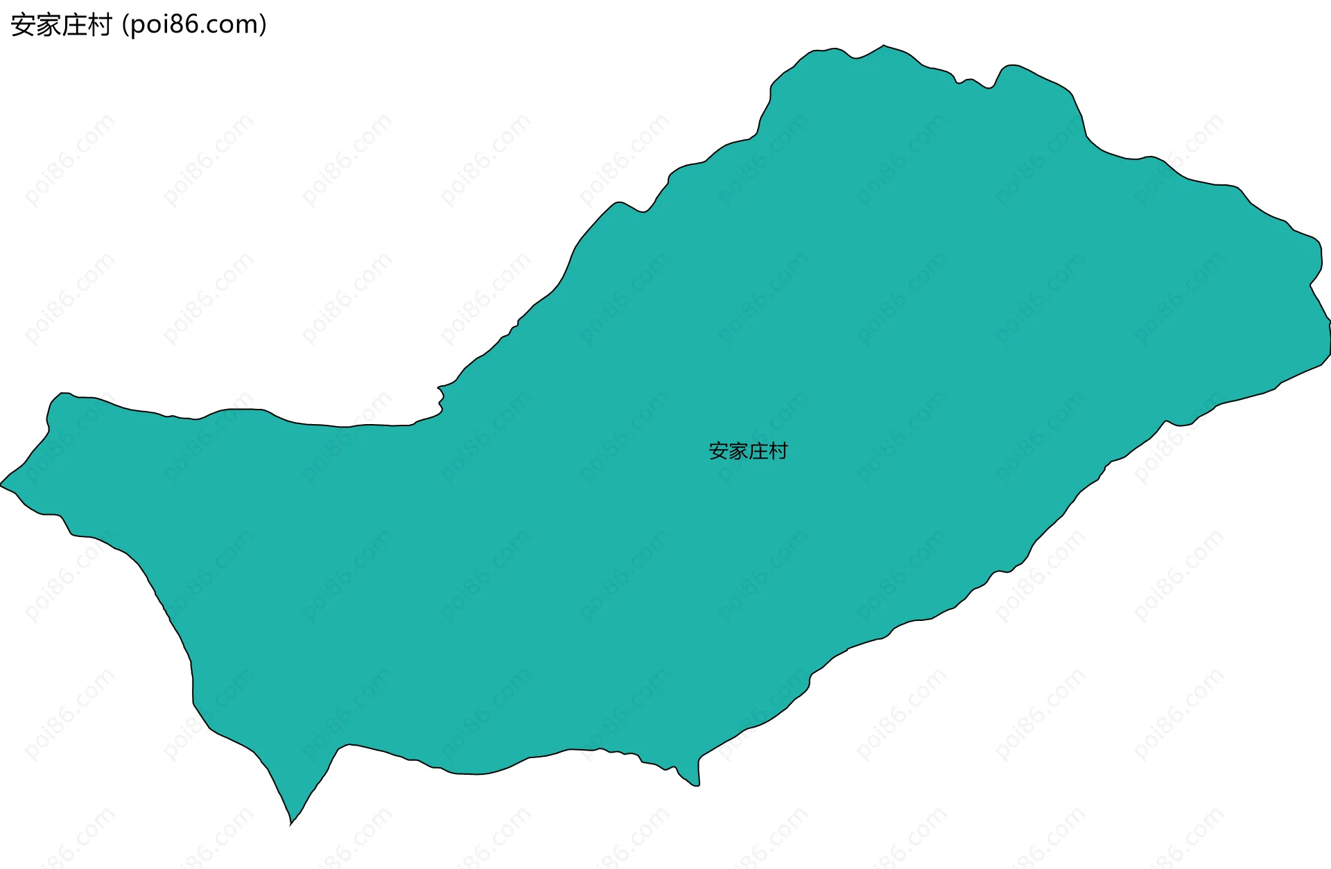 安家庄村边界地图