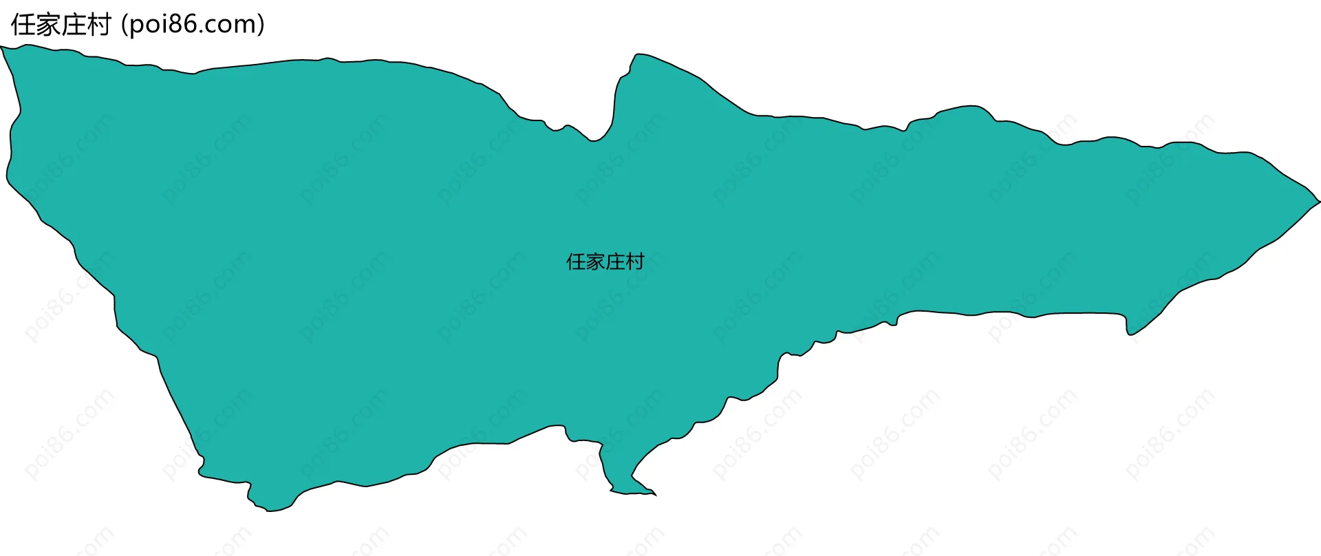 任家庄村边界地图