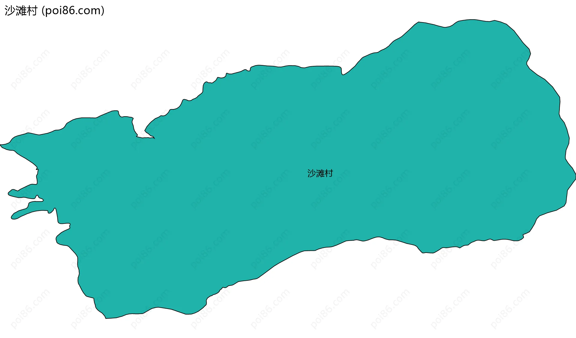 沙滩村边界地图