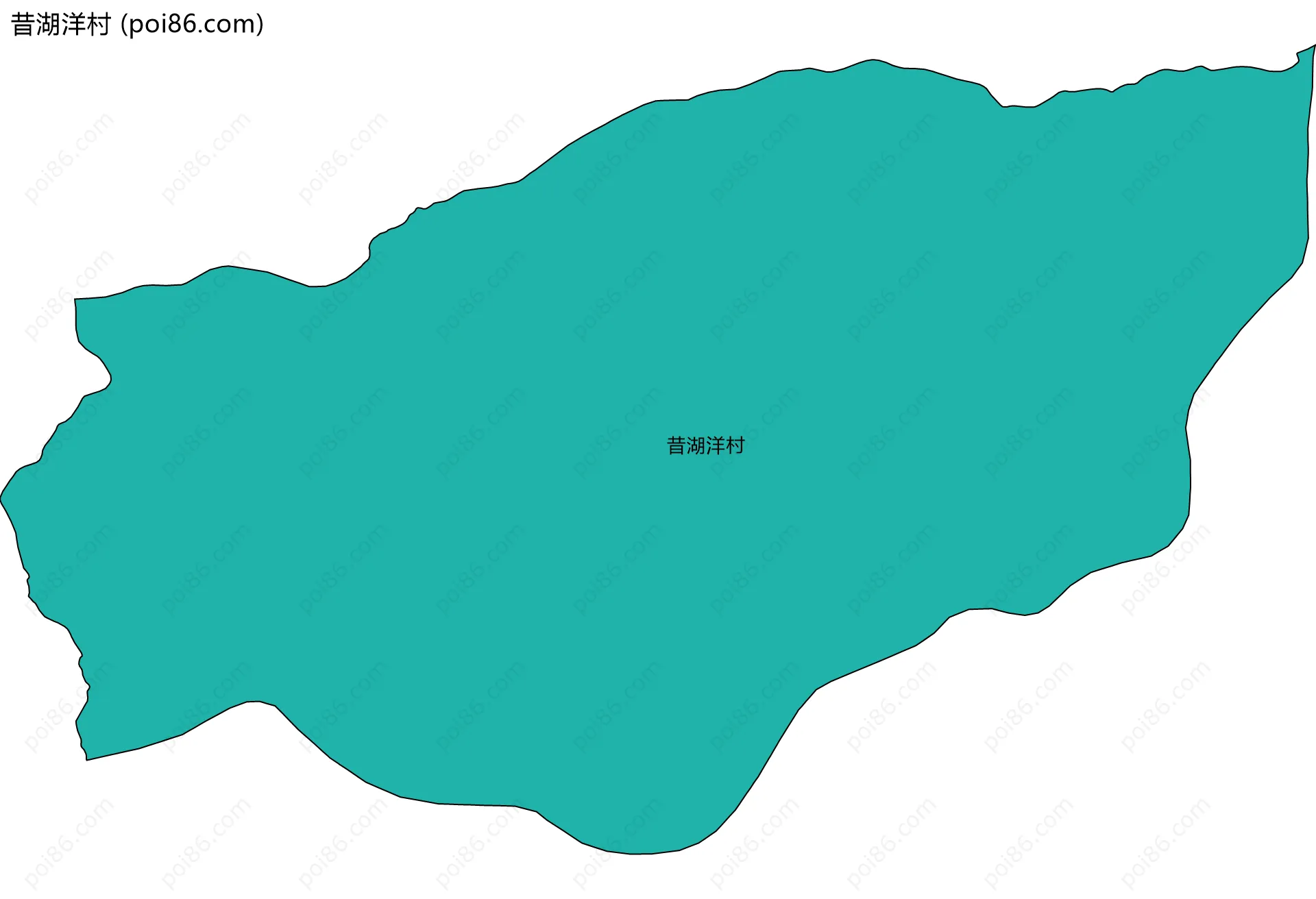 昔湖洋村边界地图