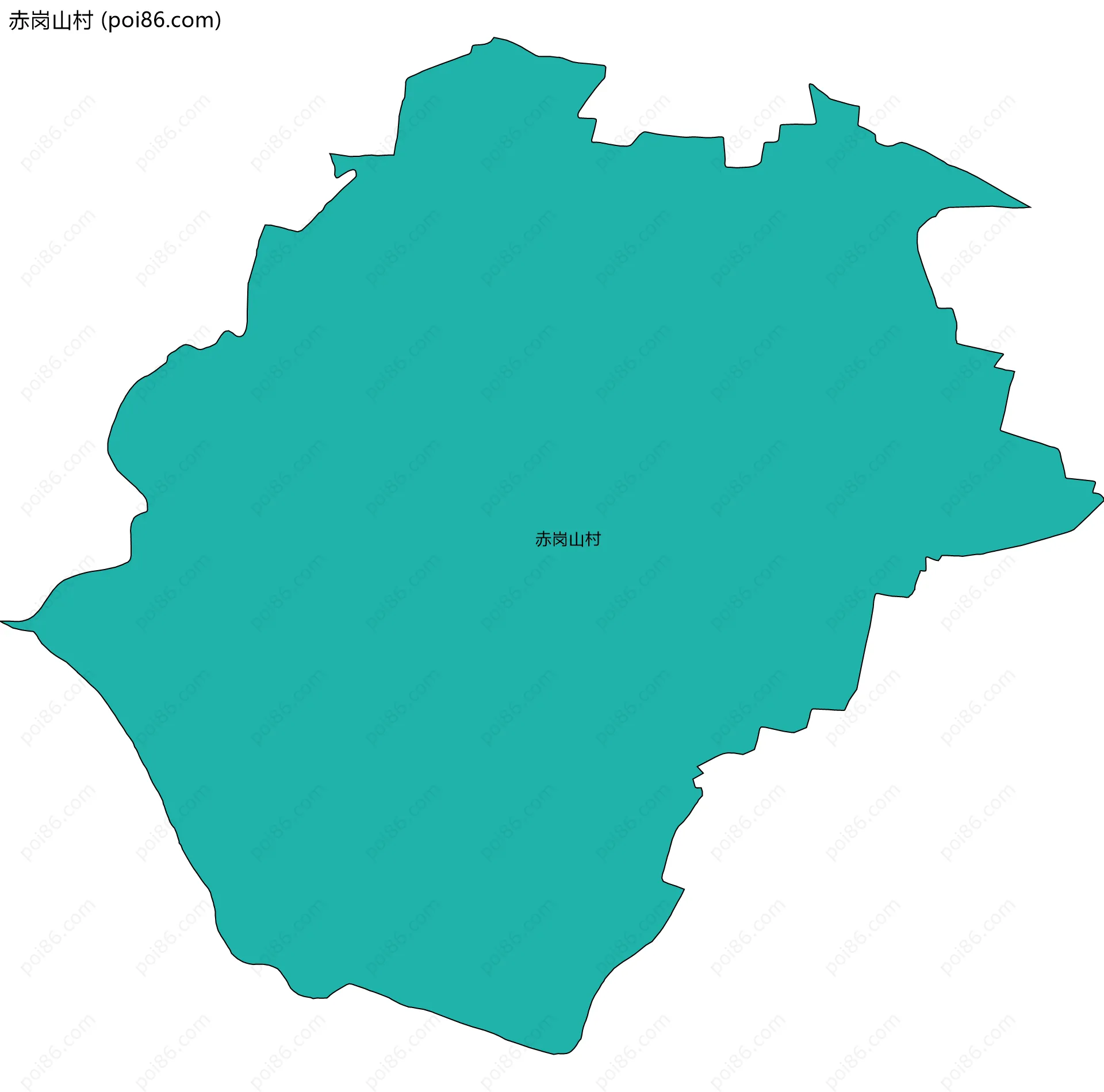 赤岗山村边界地图