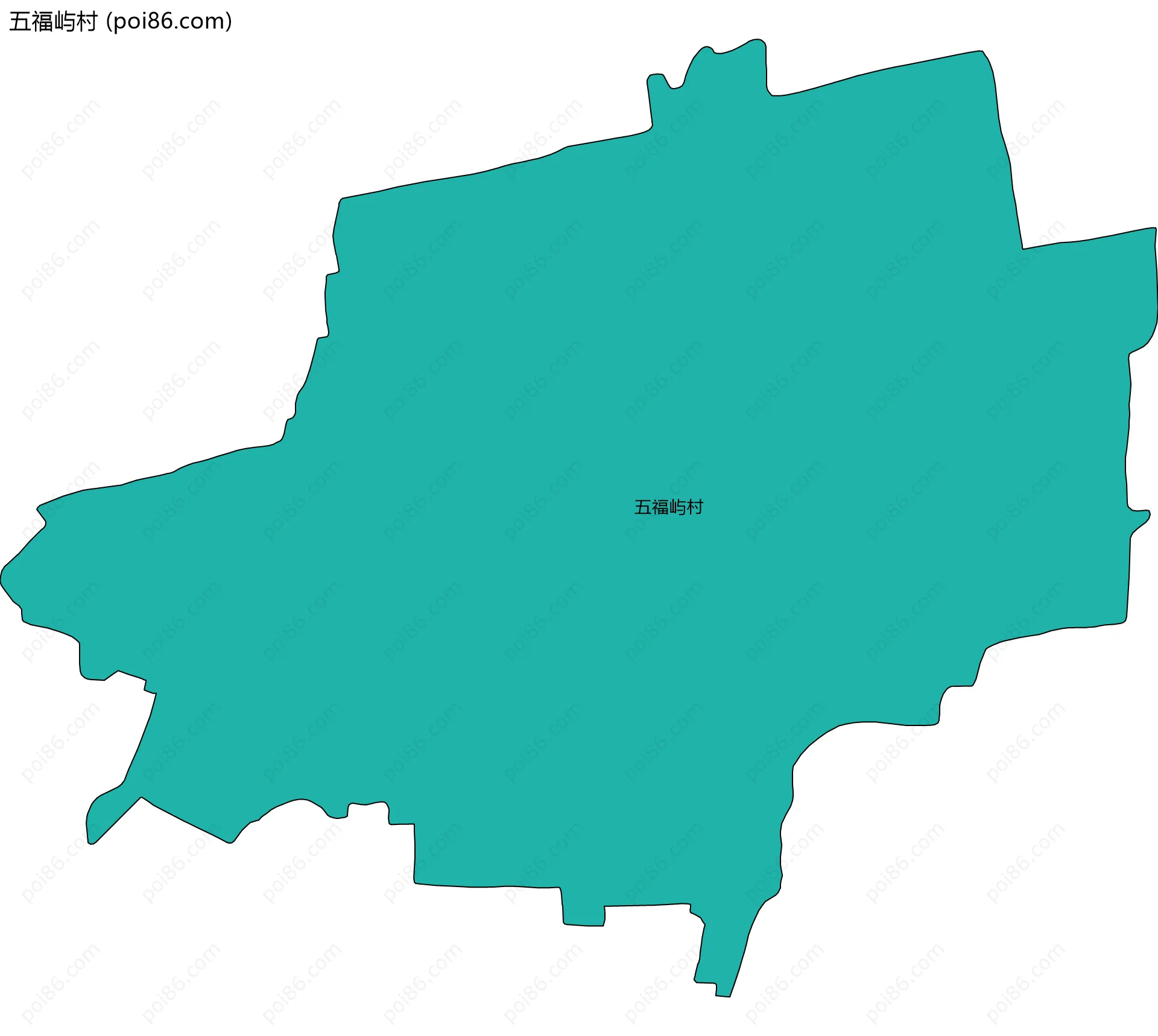 五福屿村边界地图