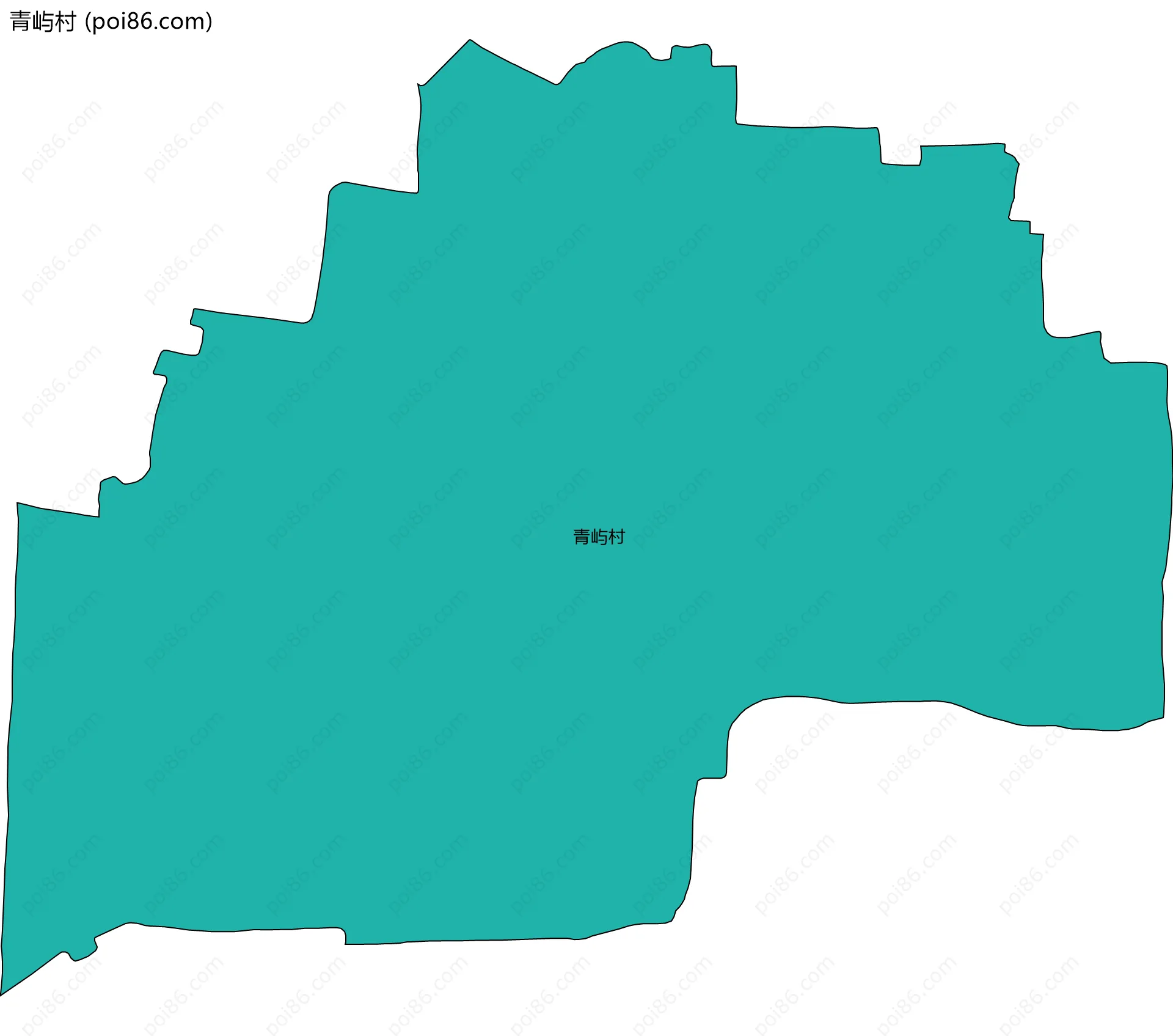 青屿村边界地图