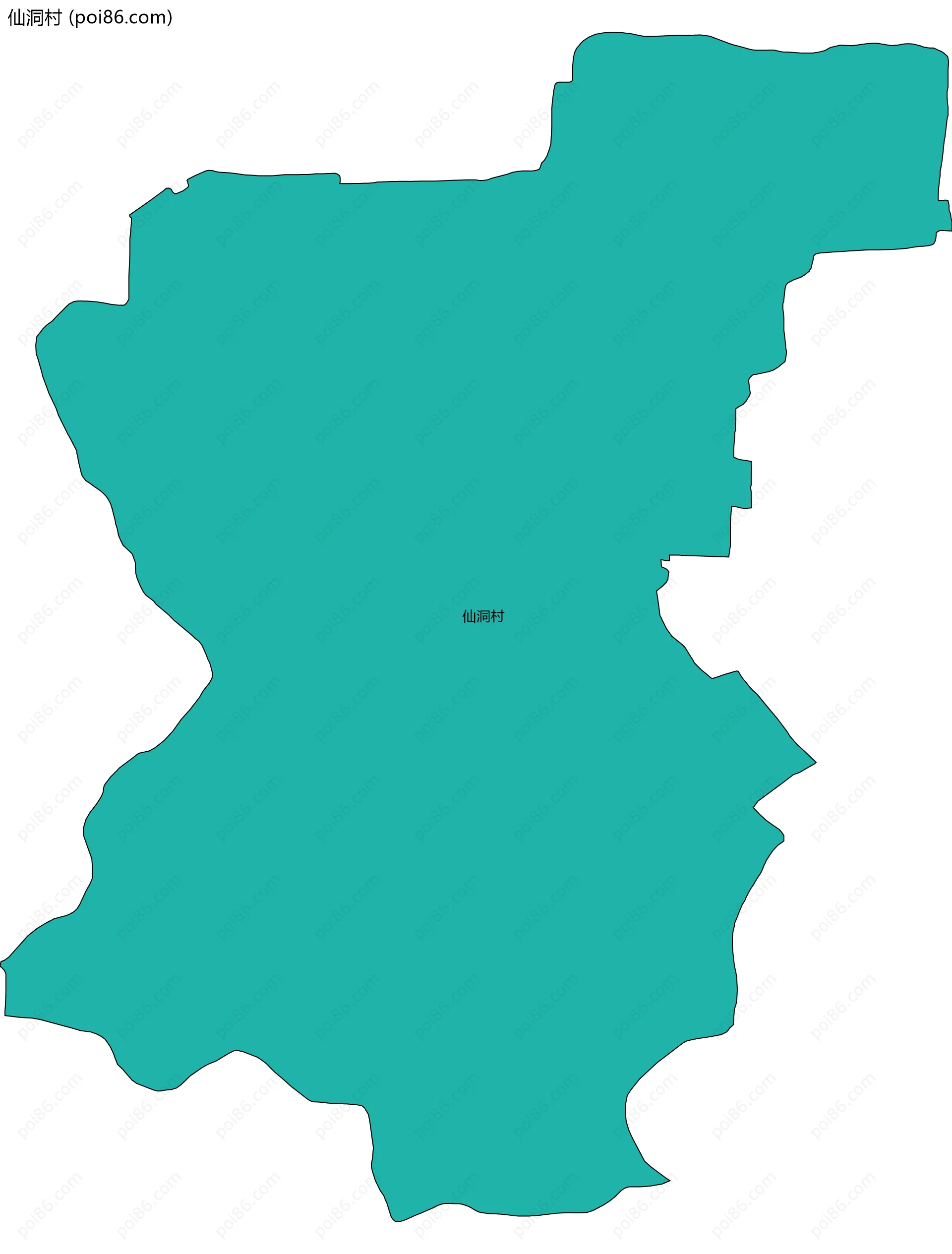 仙洞村边界地图