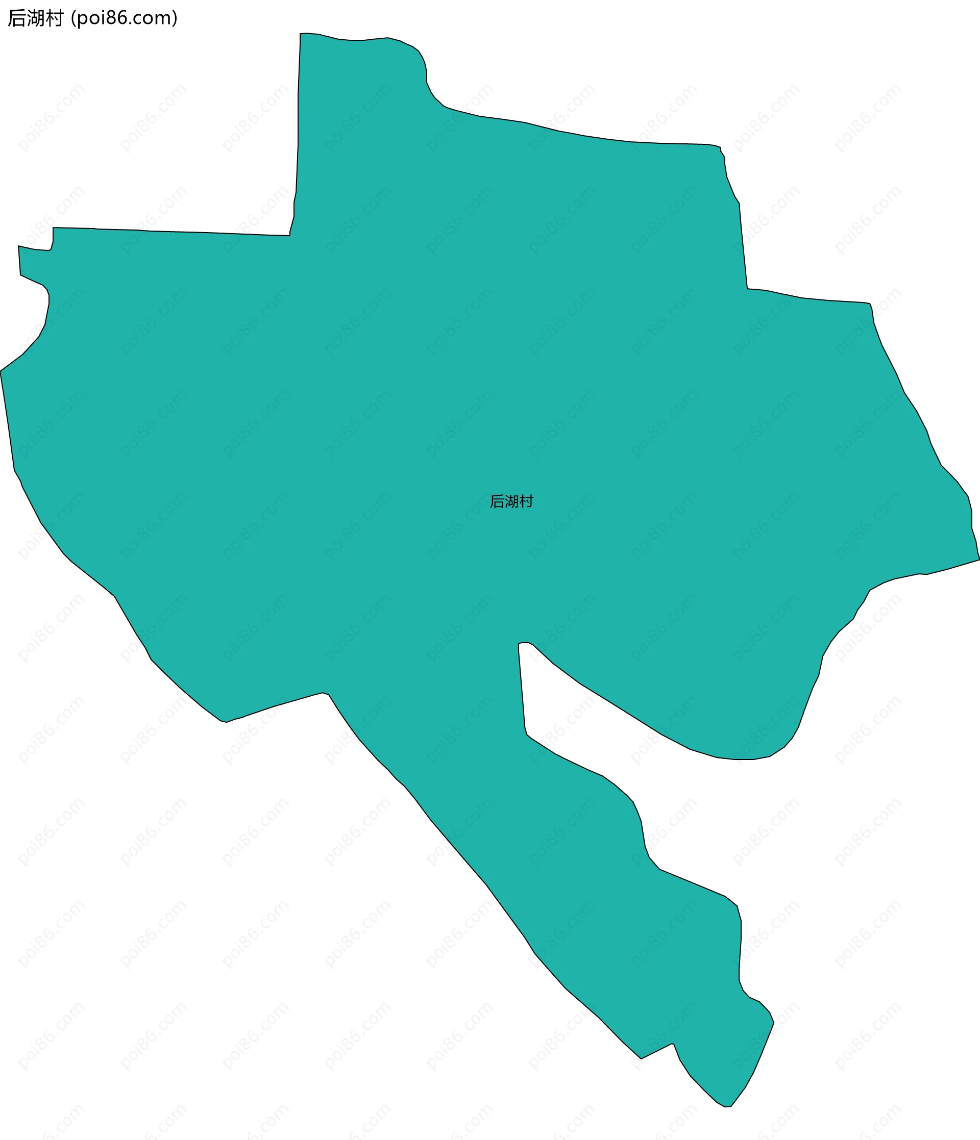 后湖村边界地图
