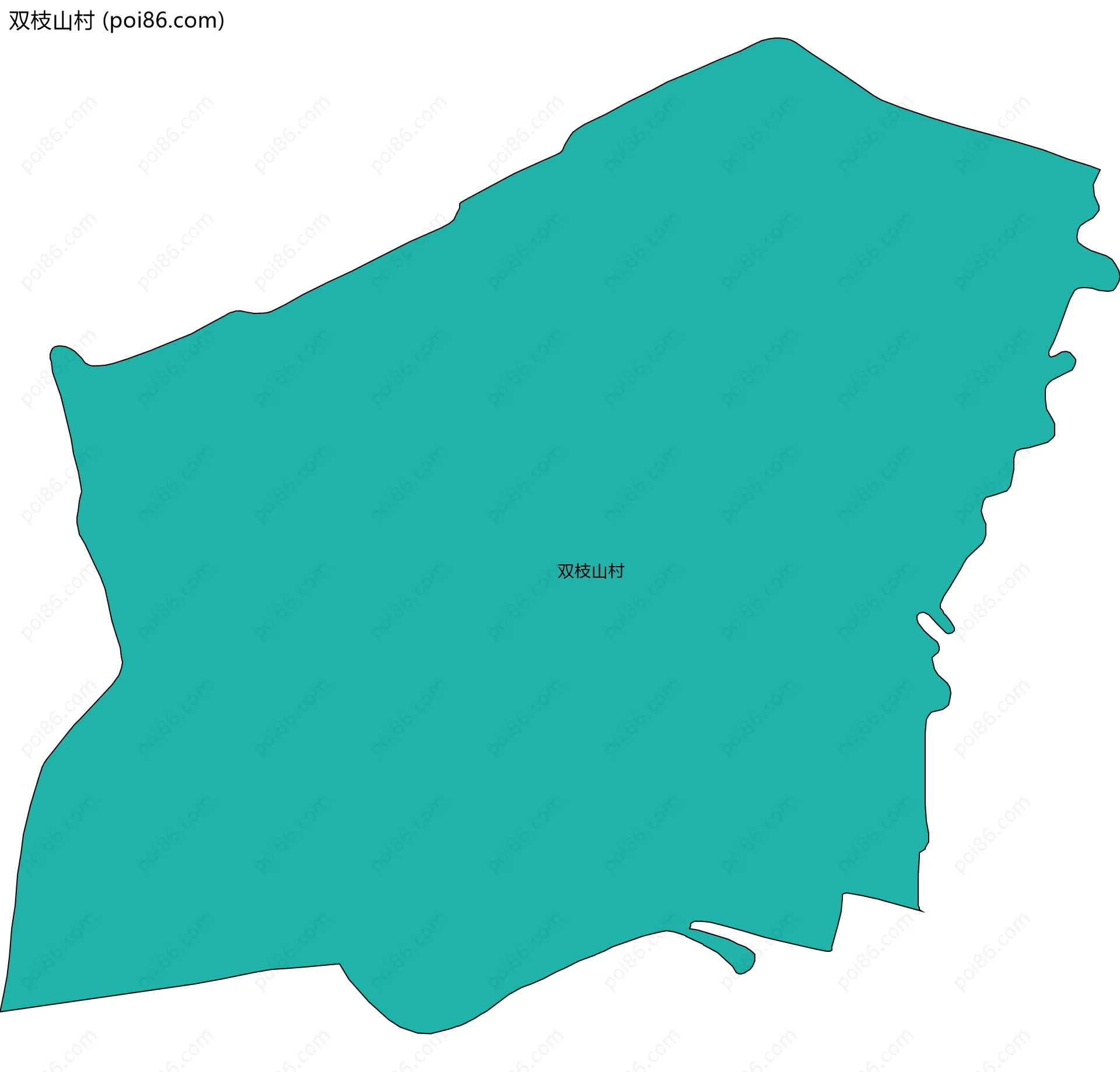 双枝山村边界地图