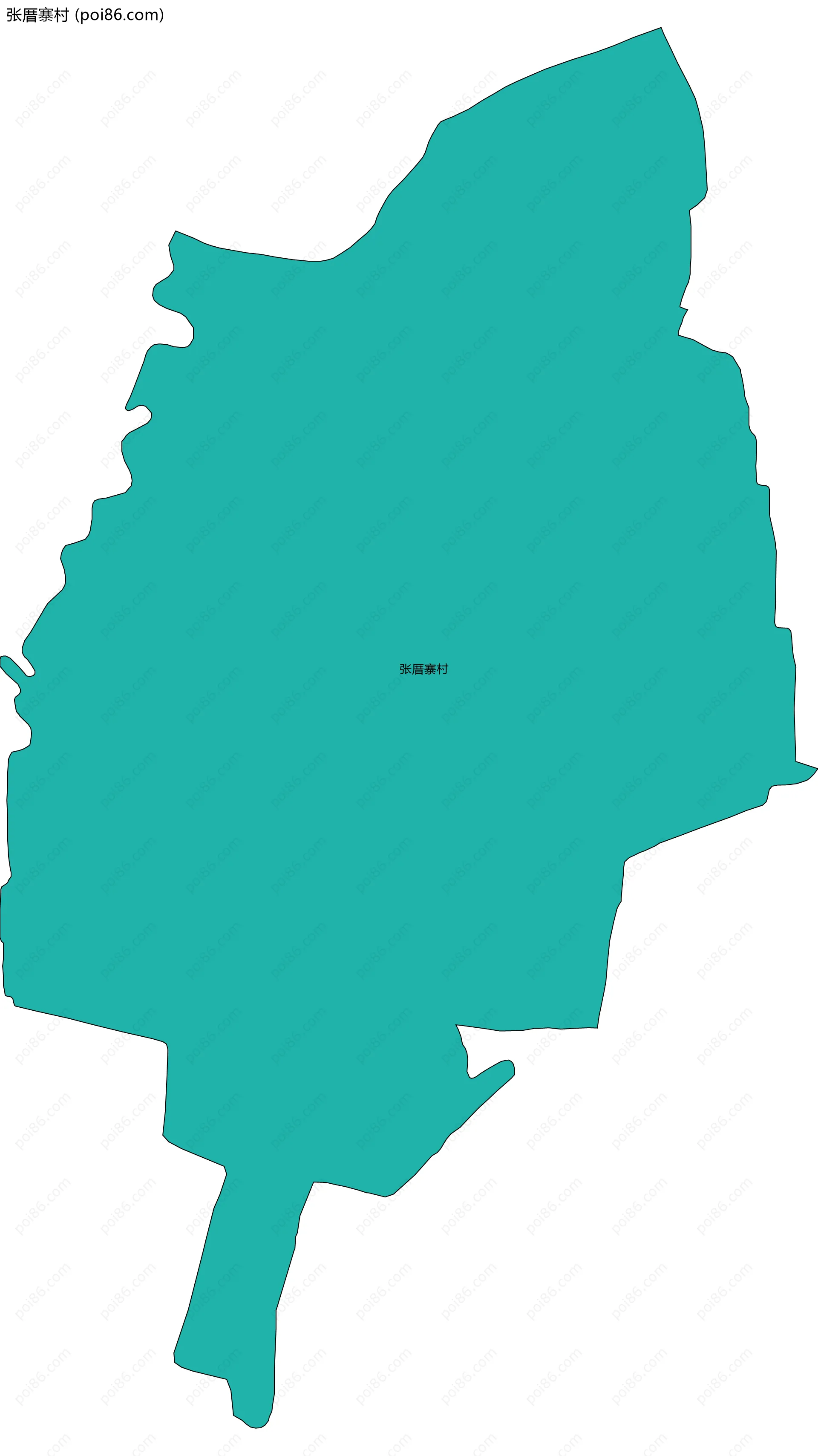 张厝寨村边界地图