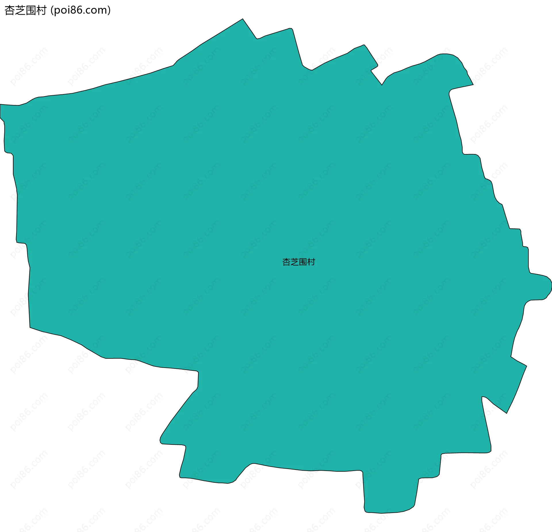杏芝围村边界地图