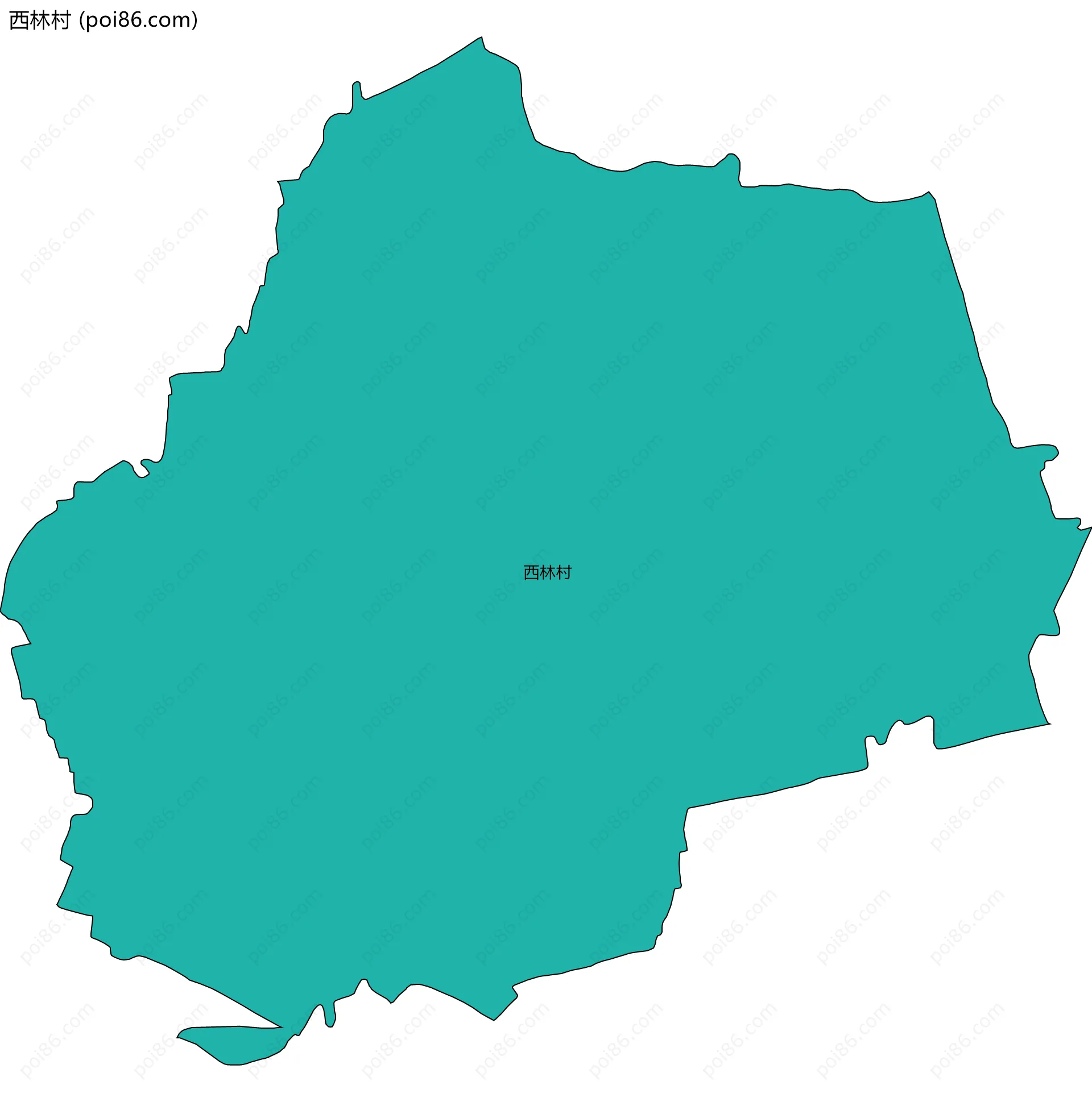 西林村边界地图