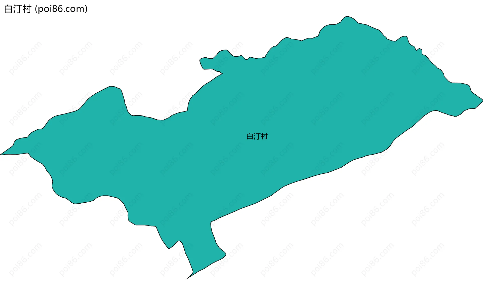 白汀村边界地图