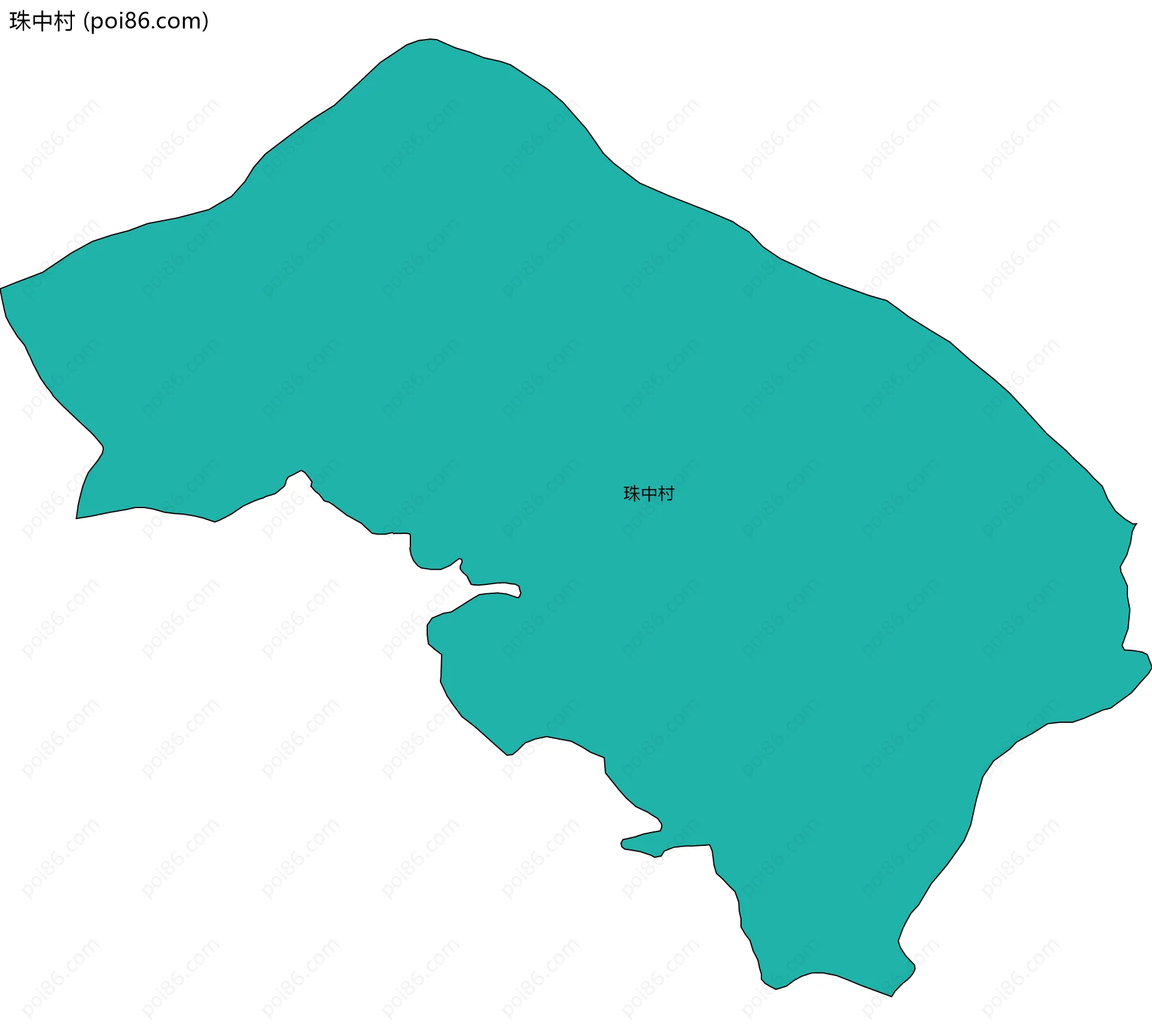 珠中村边界地图