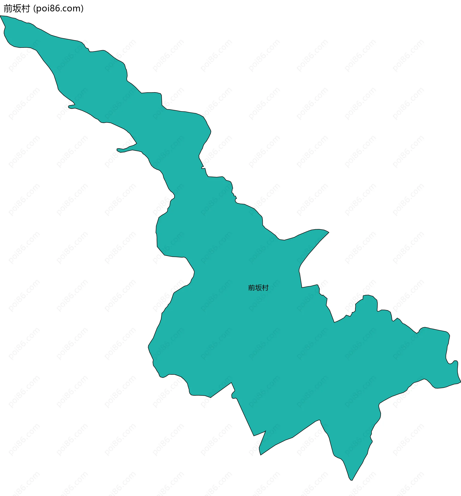 前坂村边界地图