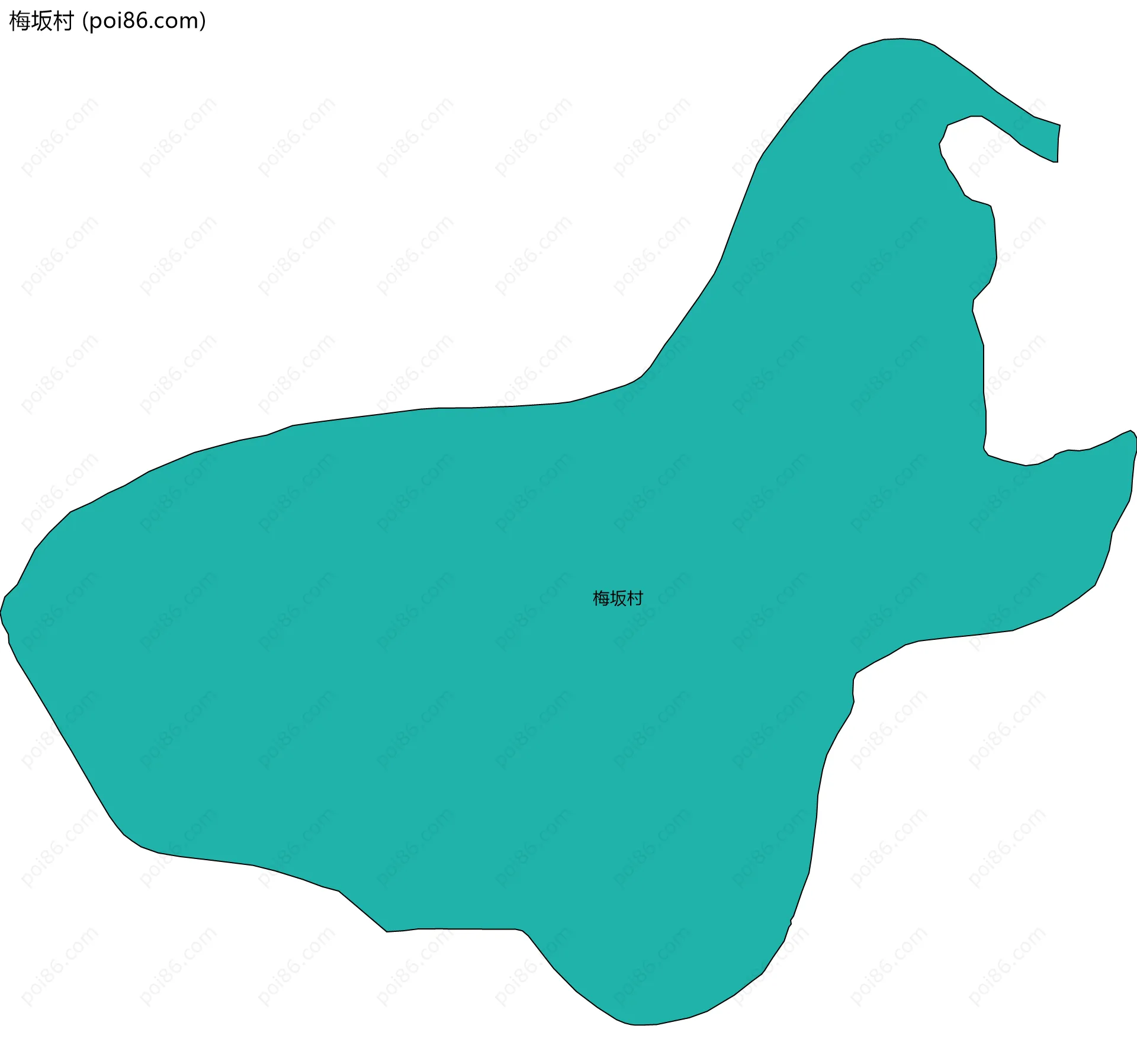 梅坂村边界地图