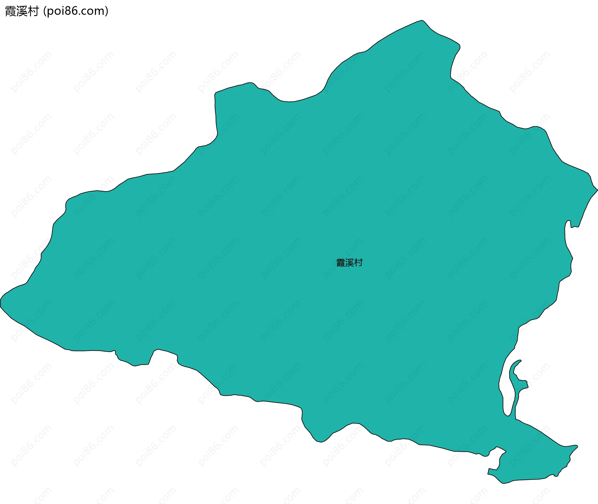 霞溪村边界地图