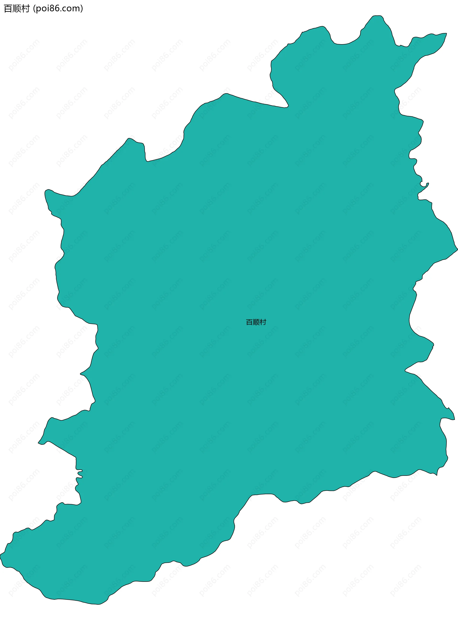 百顺村边界地图