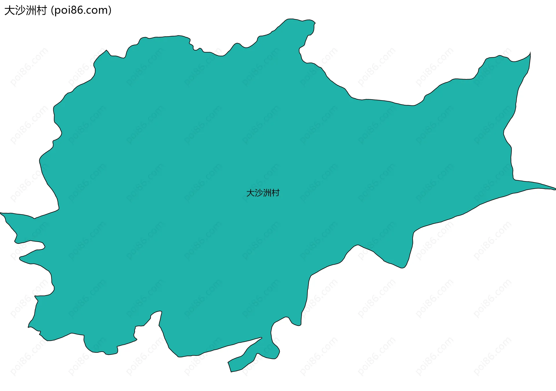 大沙洲村边界地图