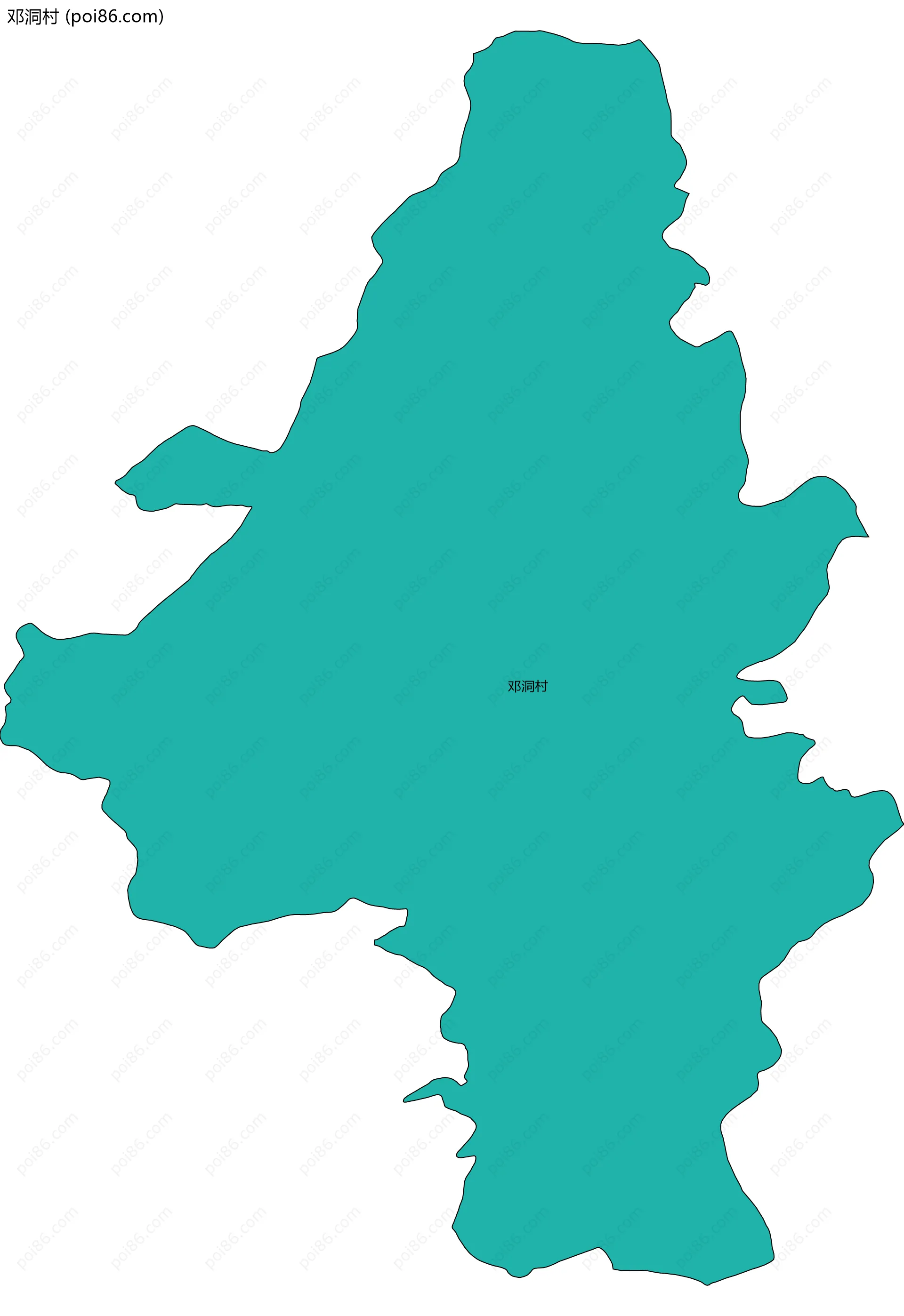 邓洞村边界地图