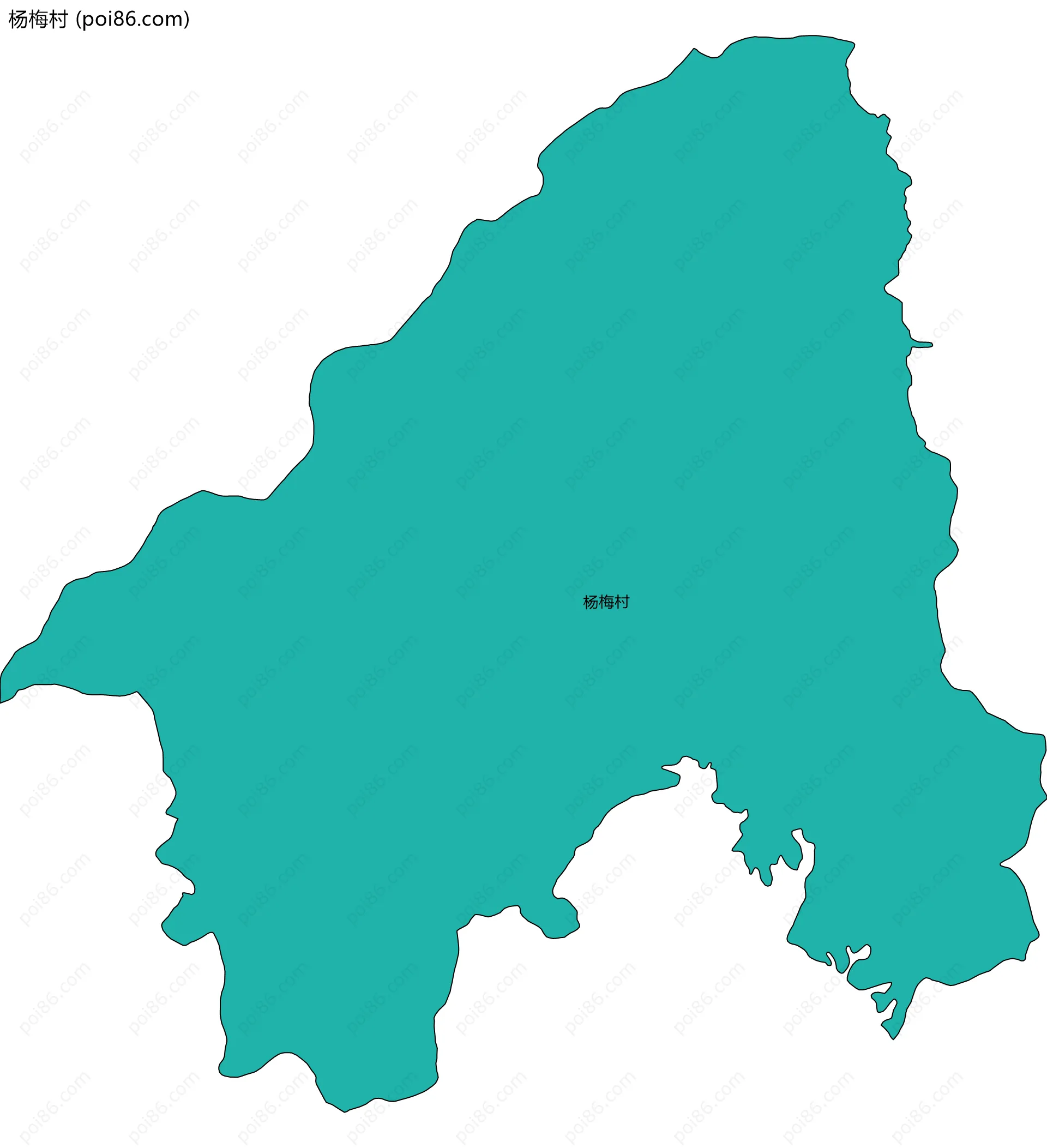 杨梅村边界地图