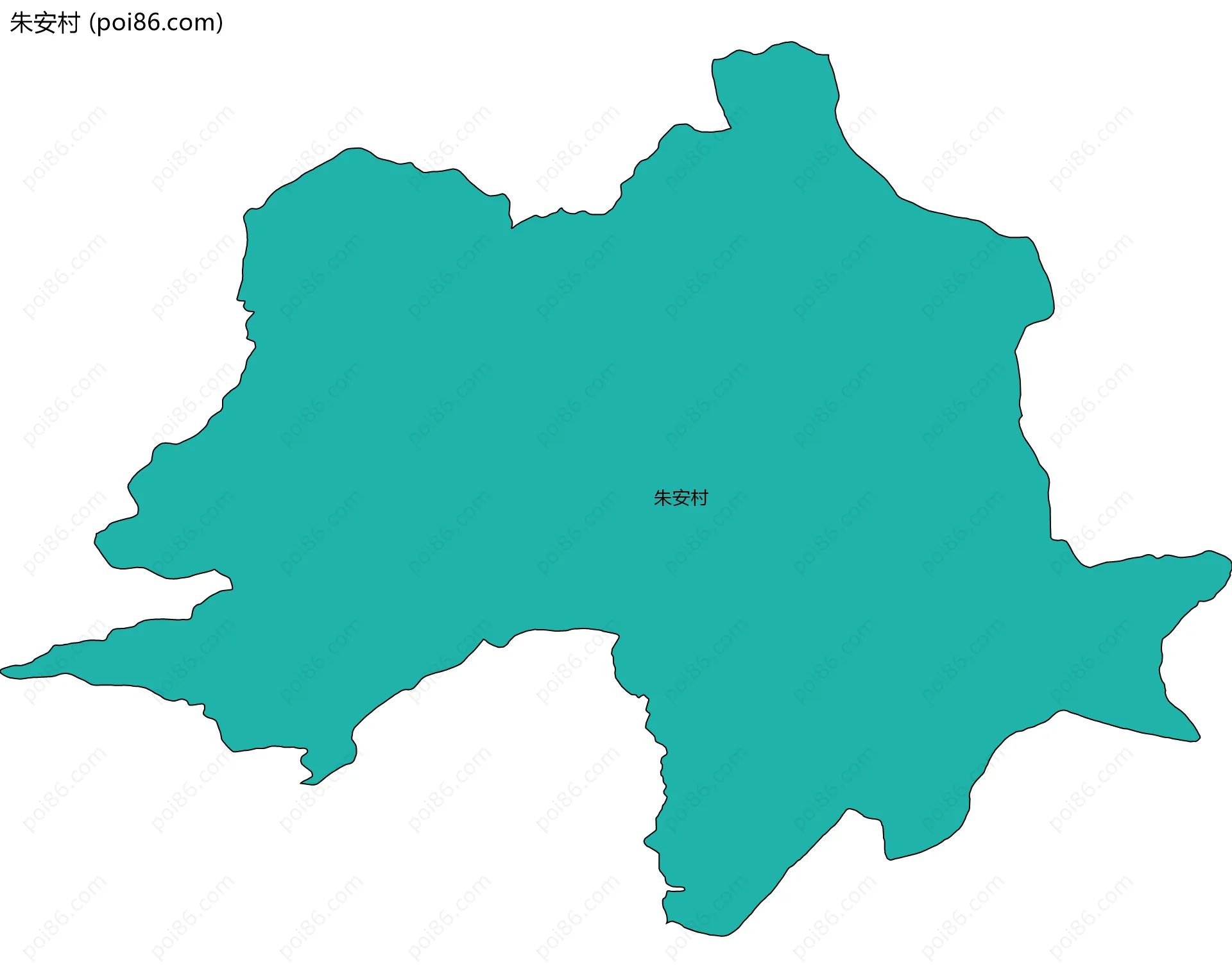 朱安村边界地图