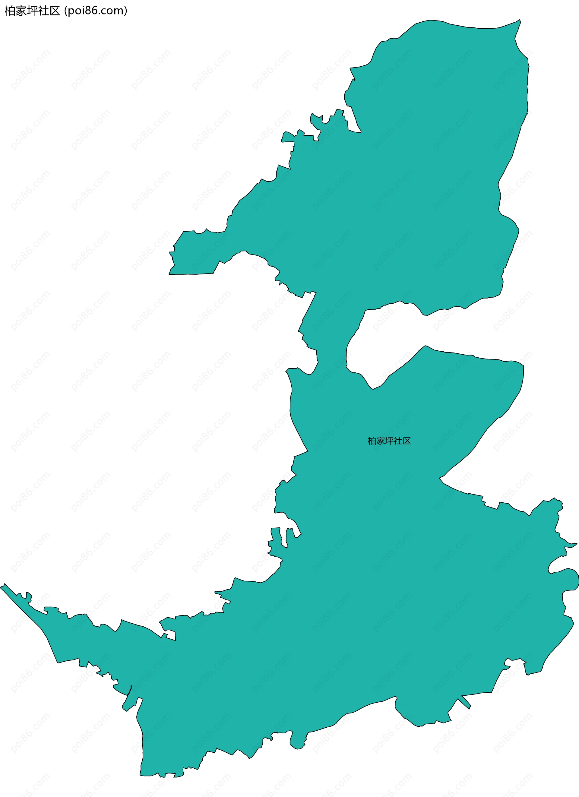柏家坪社区边界地图