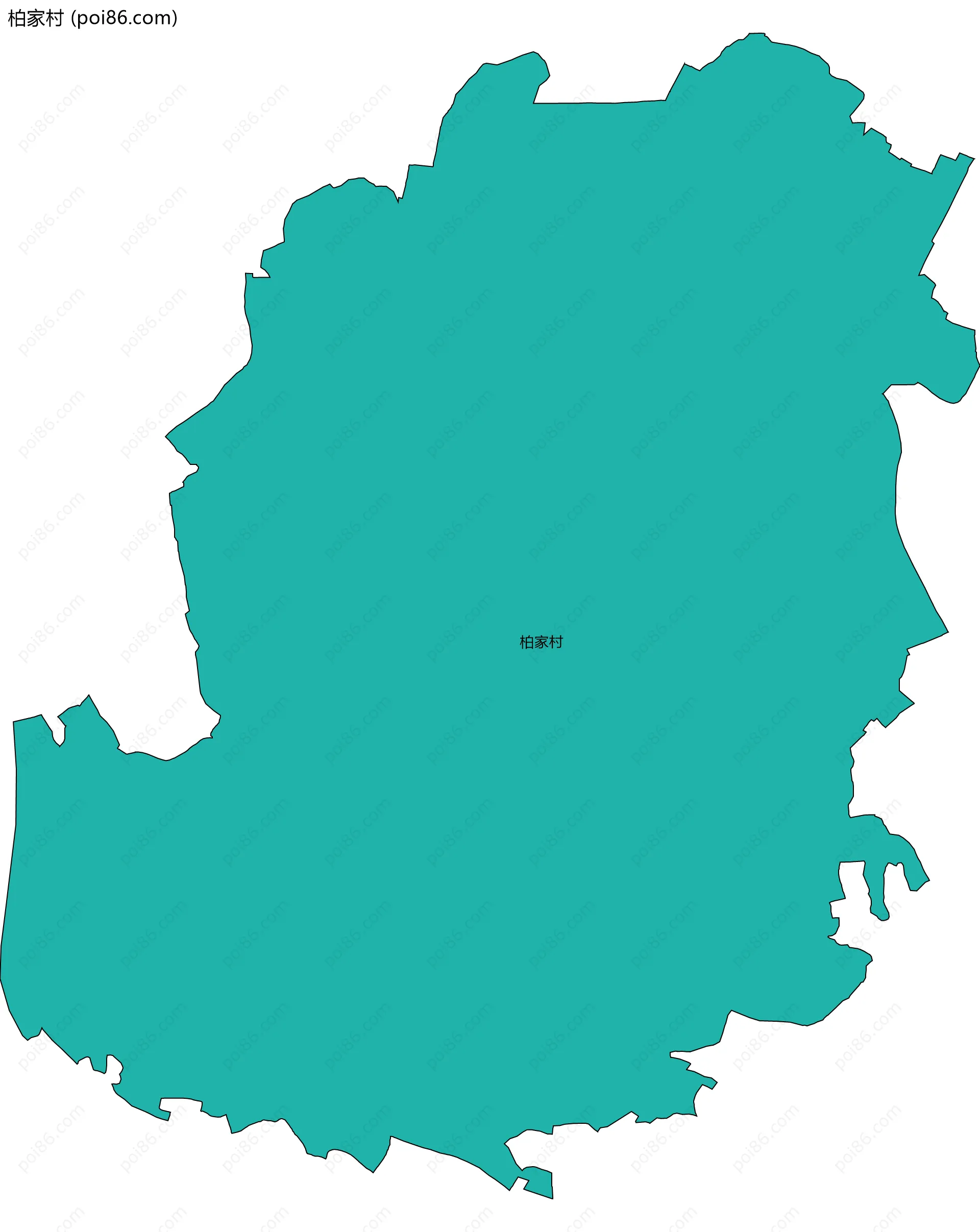 柏家村边界地图