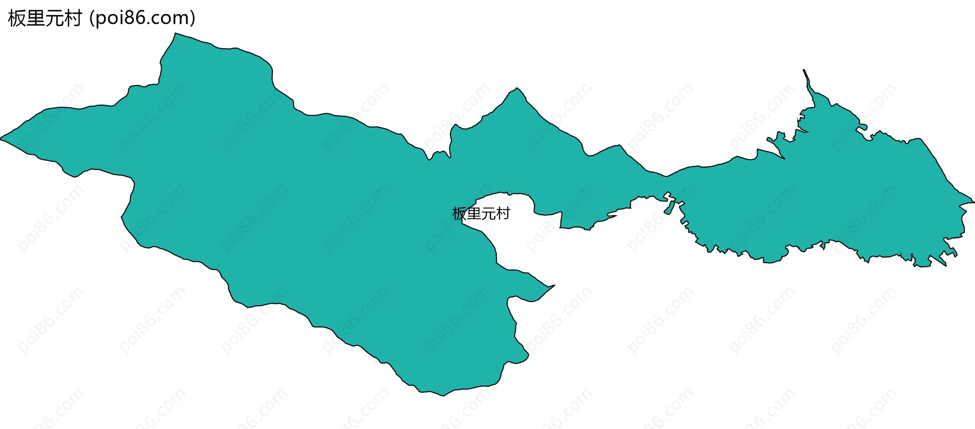 板里元村边界地图