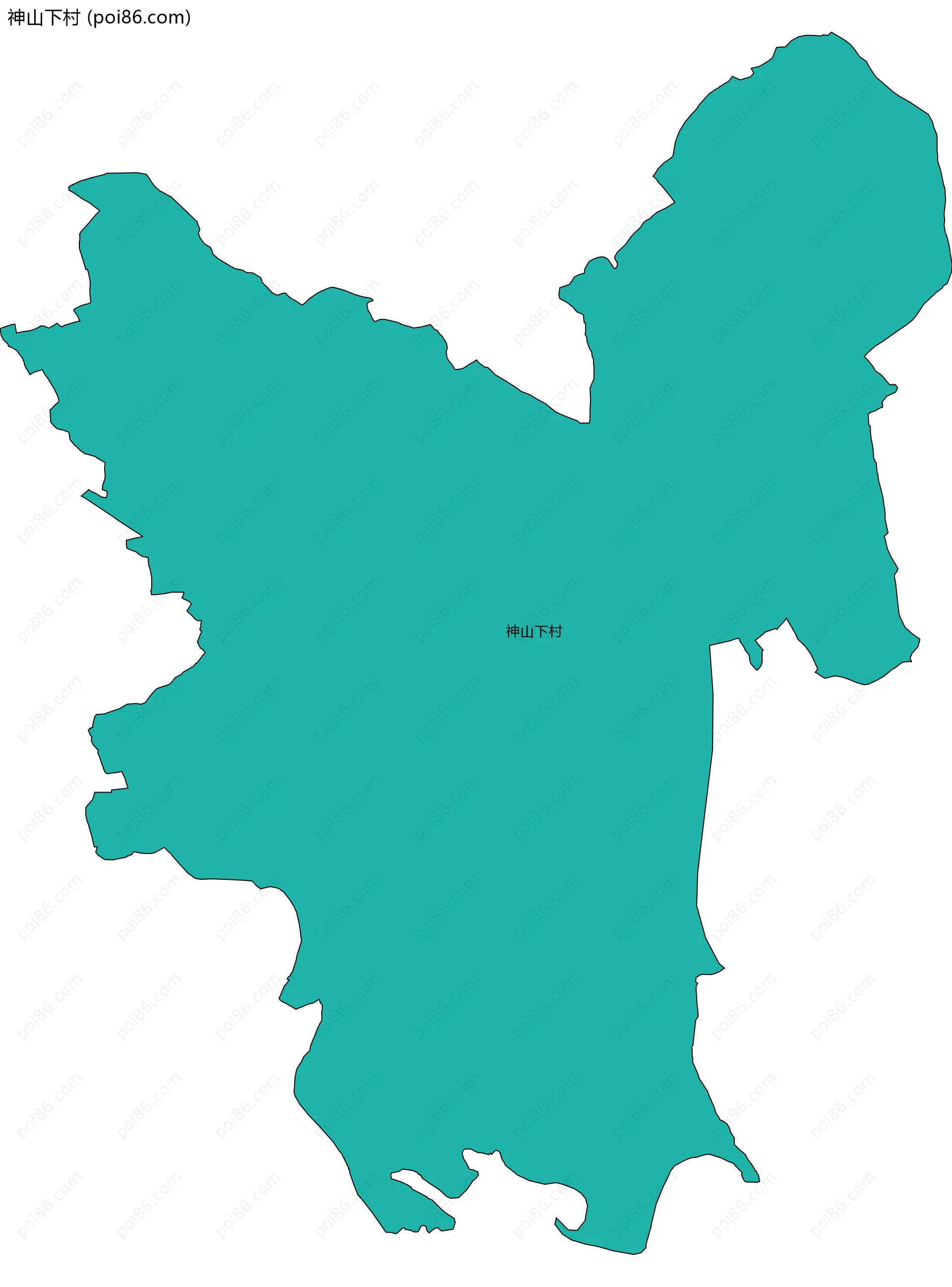 神山下村边界地图