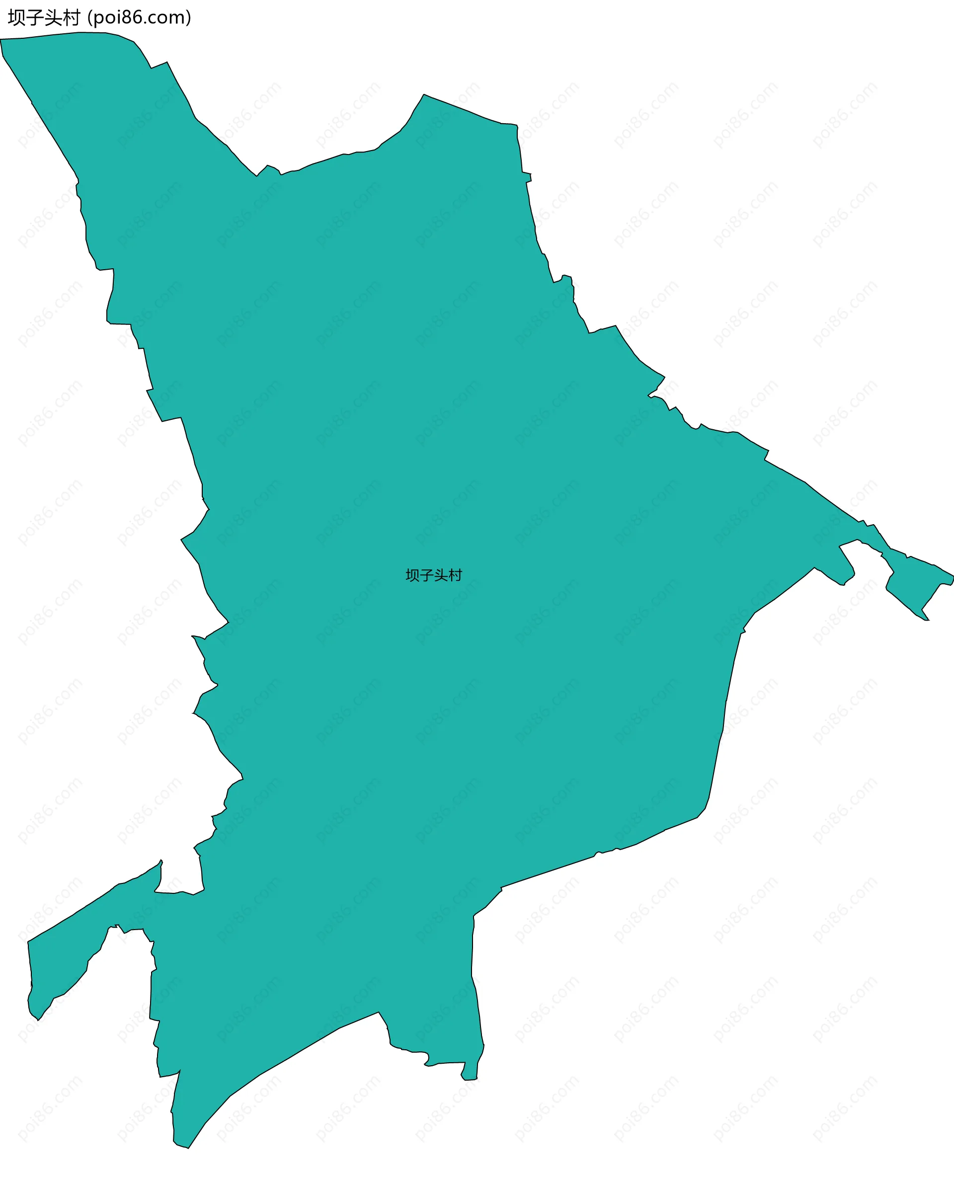 坝子头村边界地图