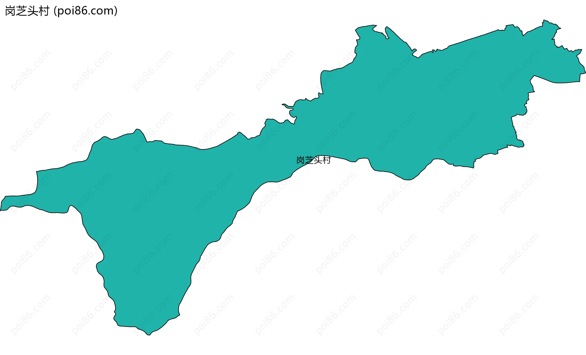 岗芝头村边界地图