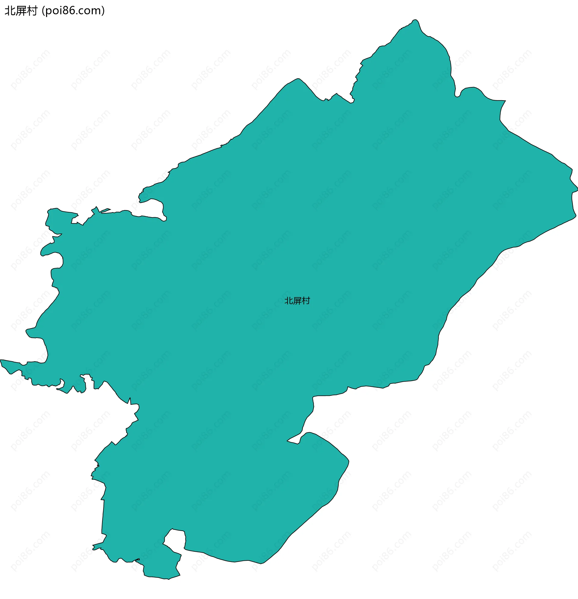 北屏村边界地图