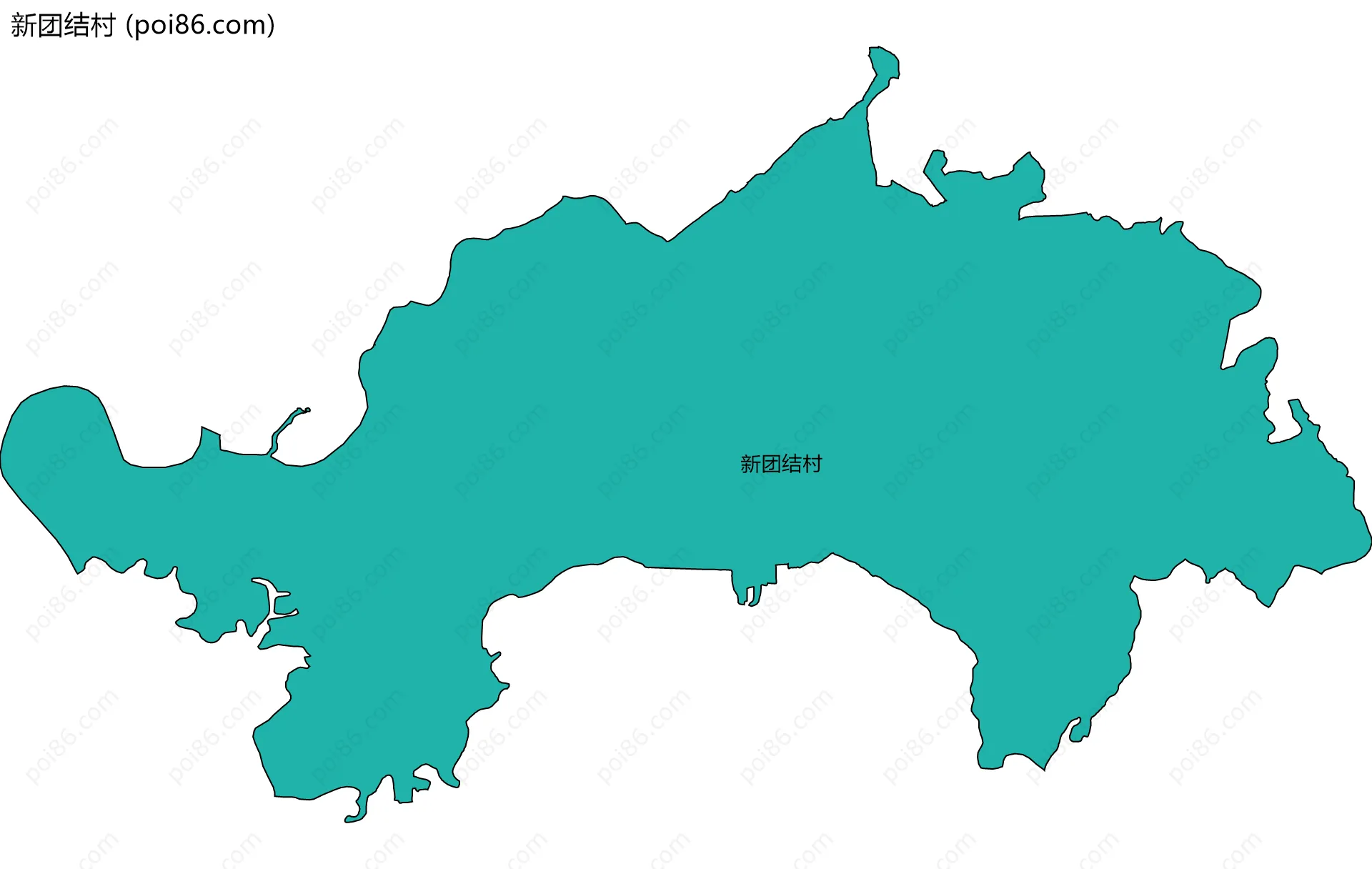 新团结村边界地图
