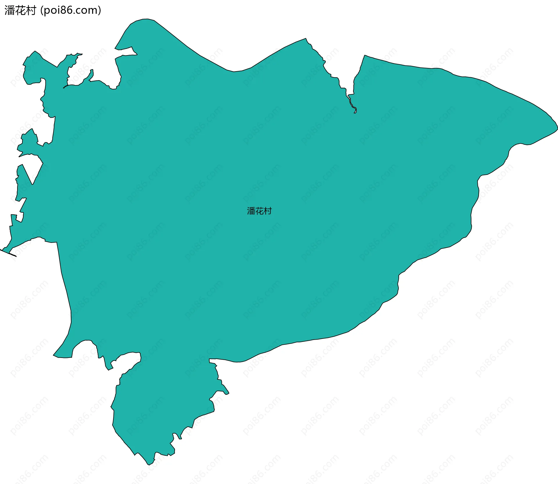 潘花村边界地图