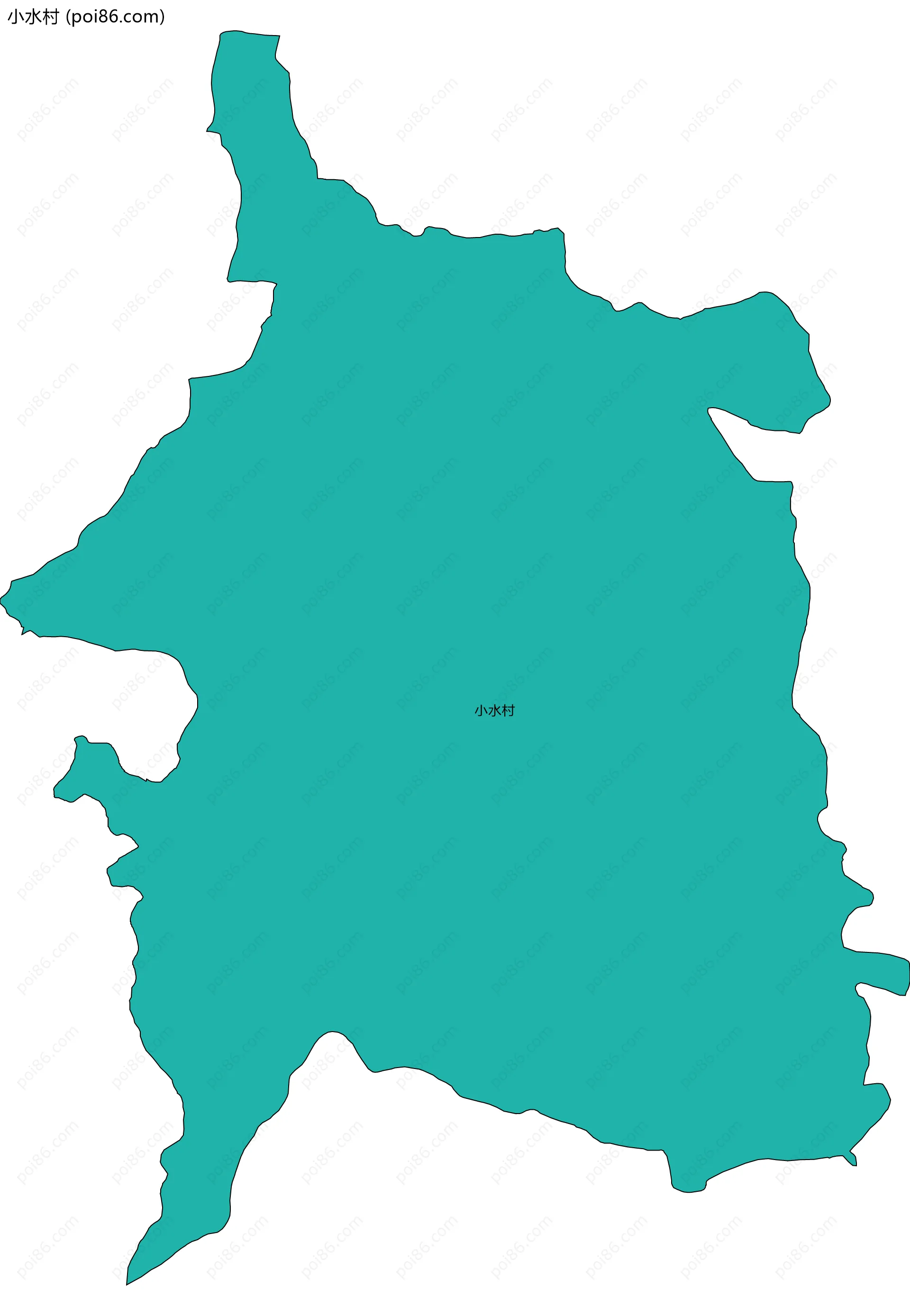 小水村边界地图