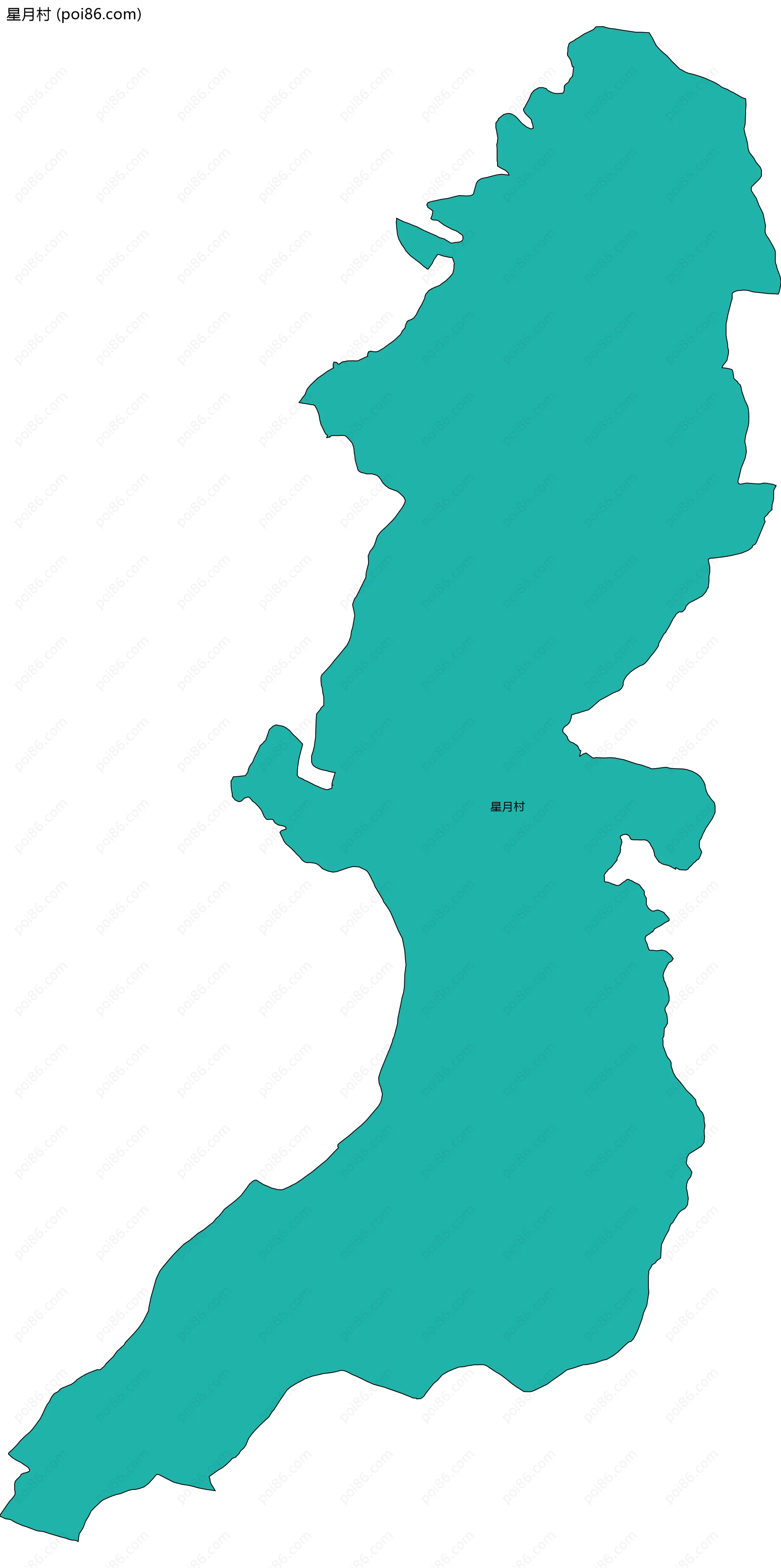 星月村边界地图