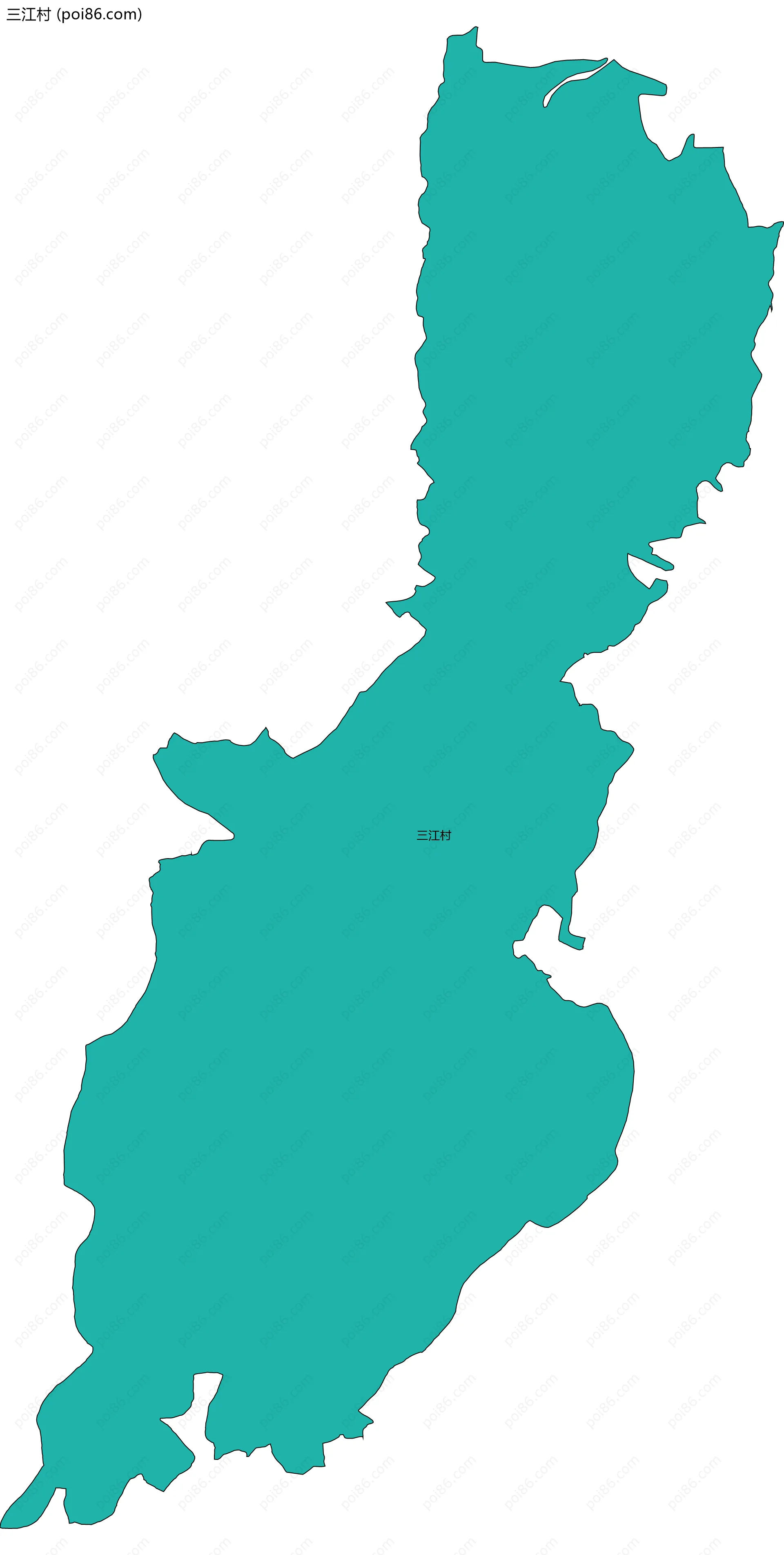 三江村边界地图