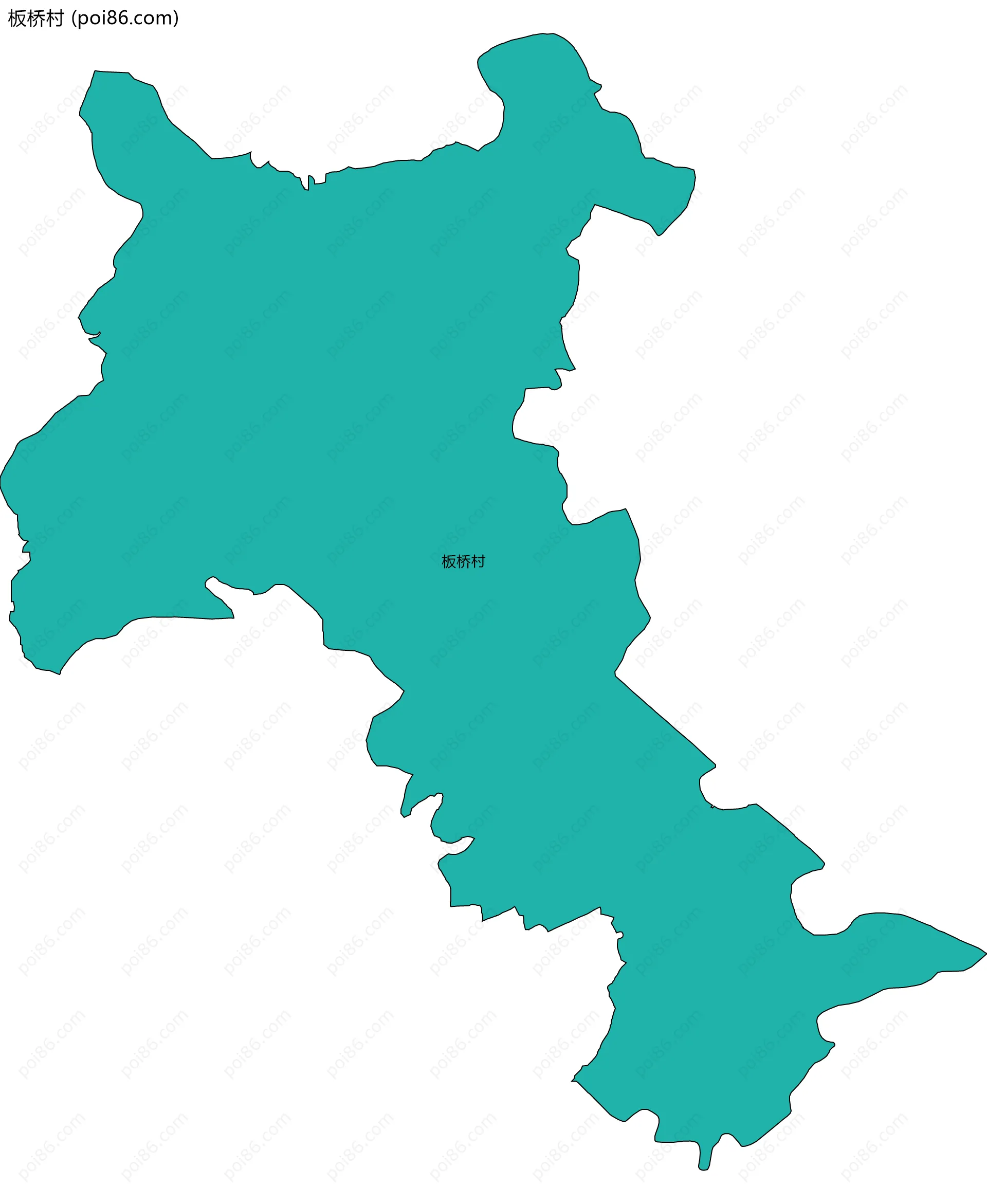 板桥村边界地图